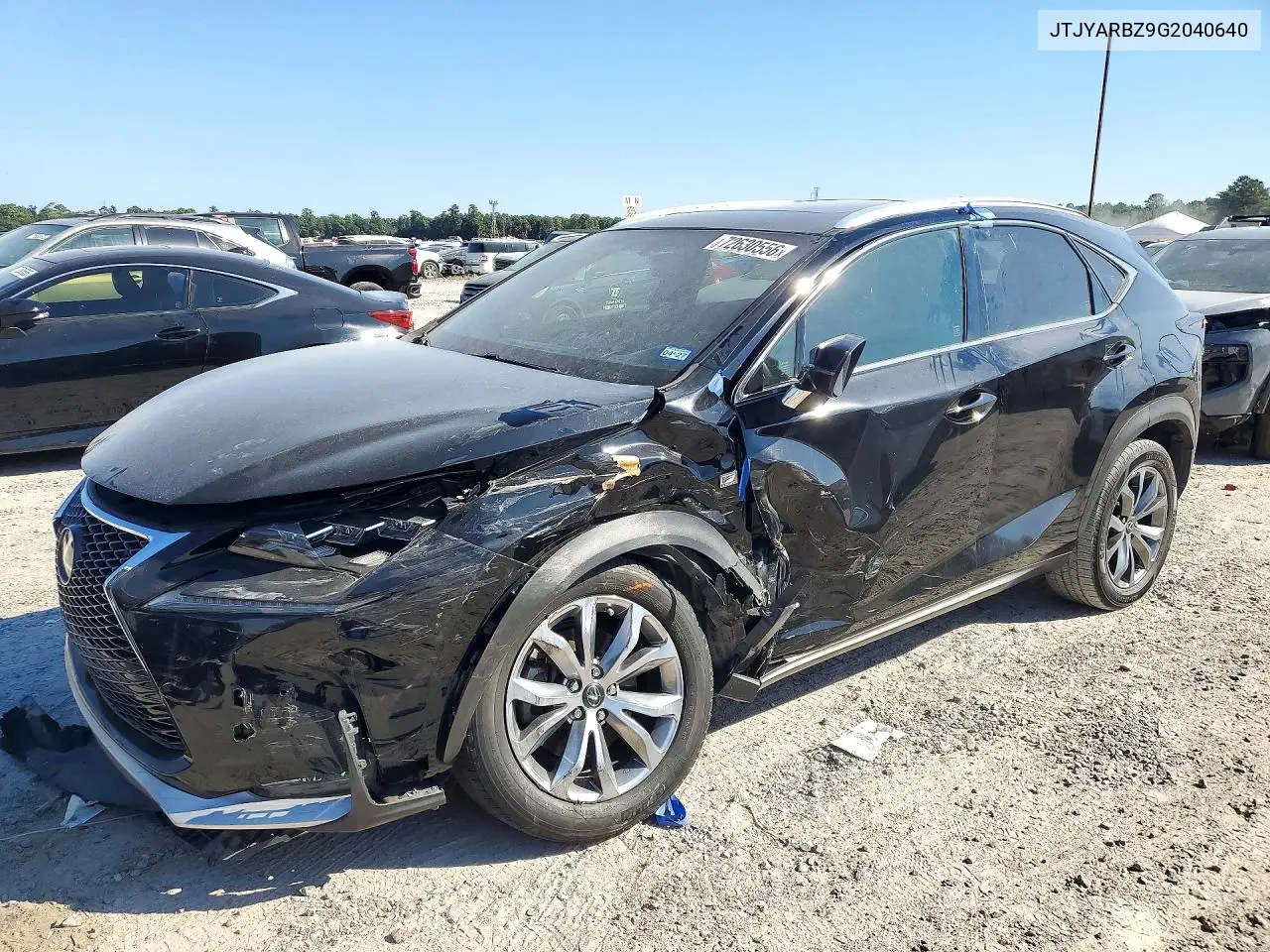 LEXUS NX 2016, VIN JTJYARBZ9G2040640