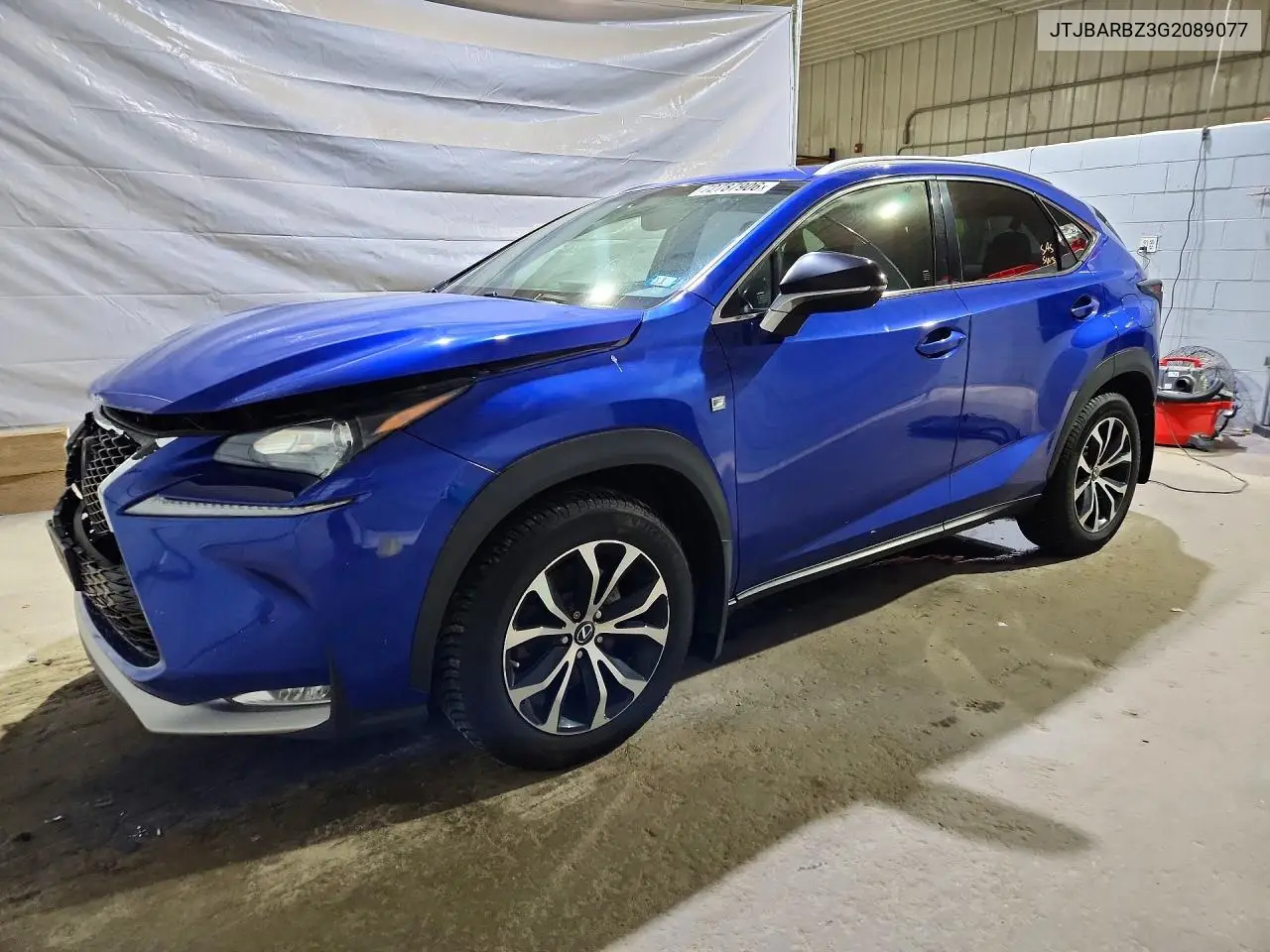 LEXUS NX 2016, VIN JTJBARBZ3G2089077