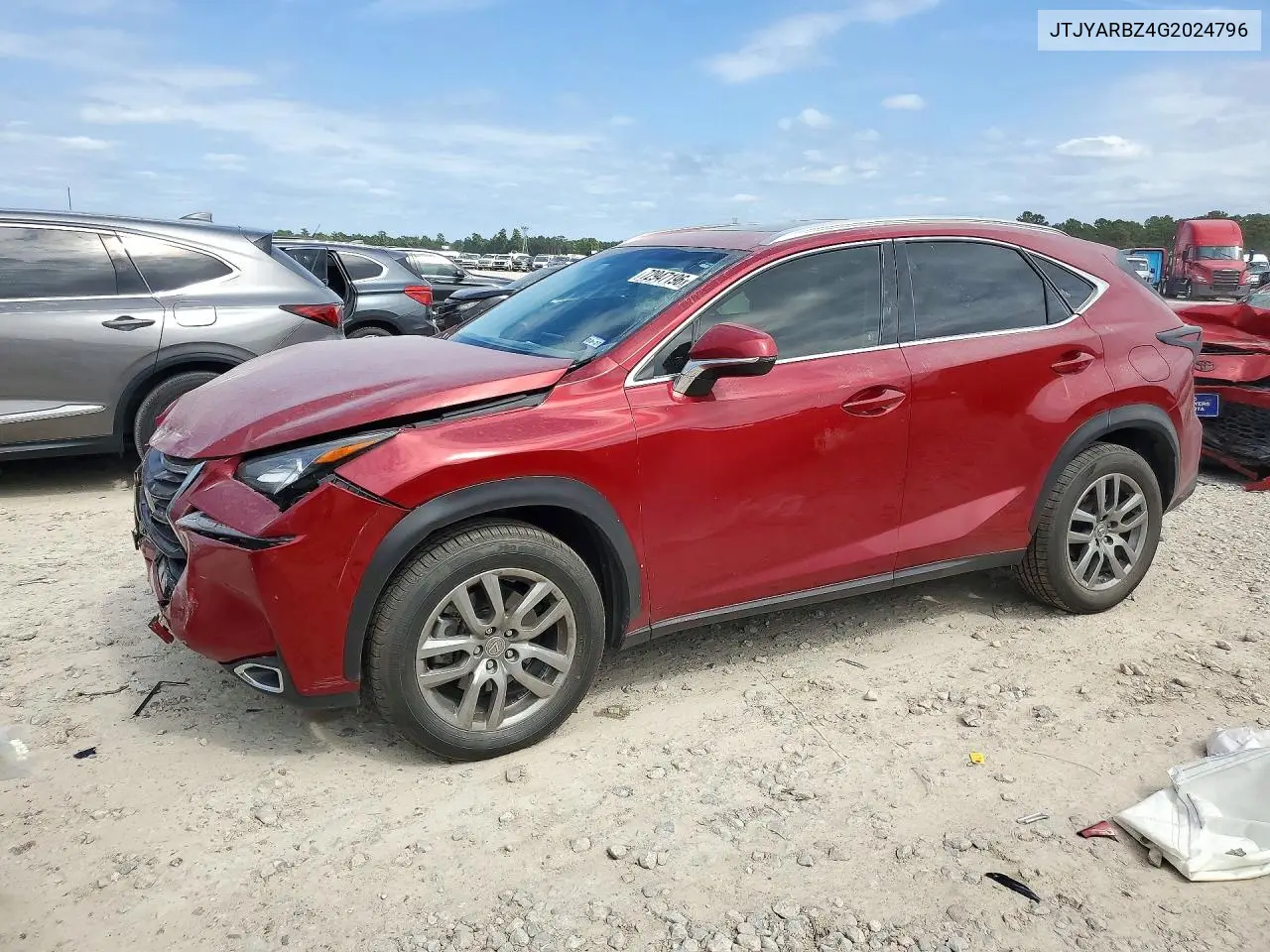 LEXUS NX 2016, VIN JTJYARBZ4G2024796