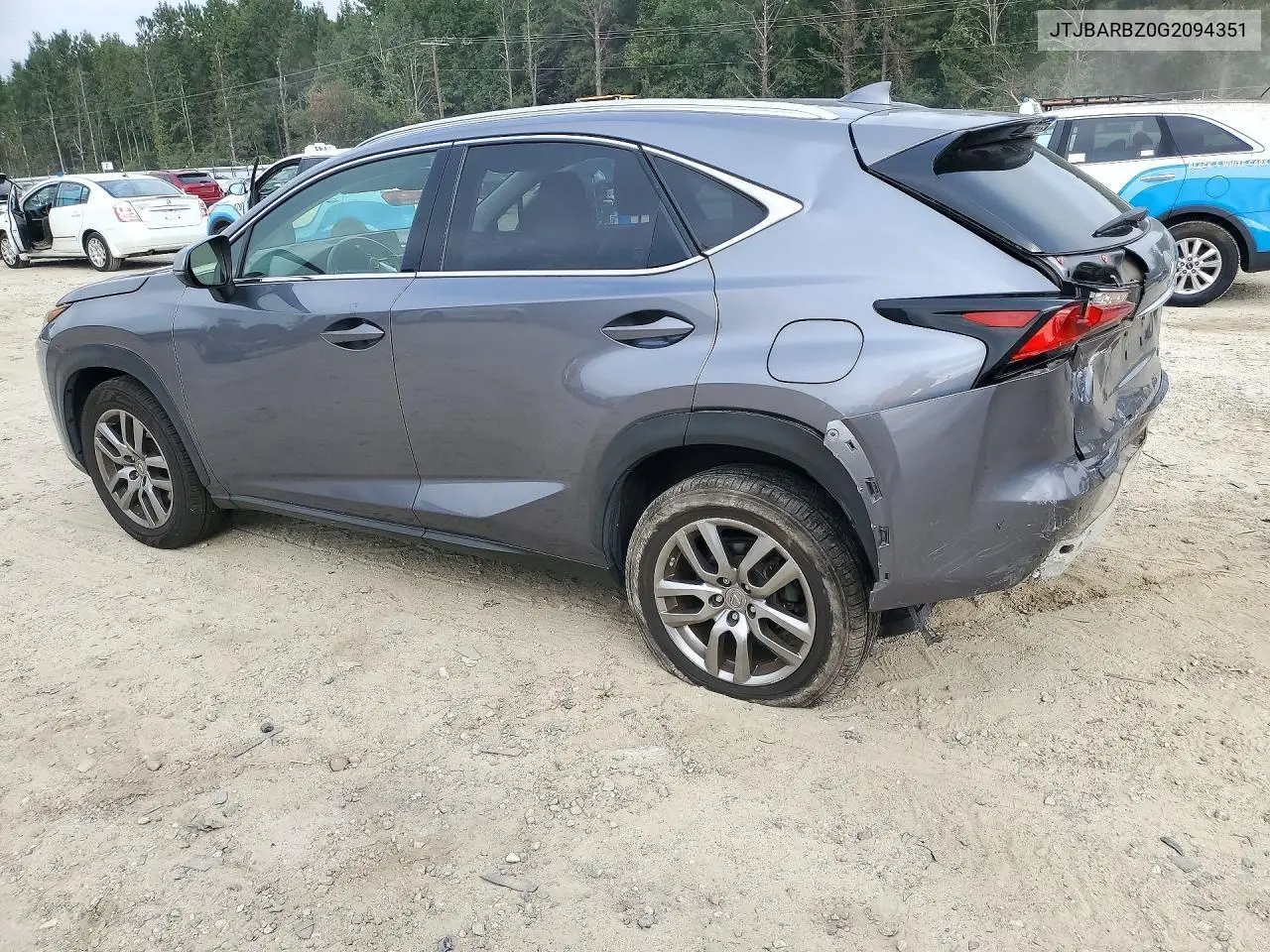 2016 LEXUS NX VIN JTJBARBZ0G2094351 — фото 2