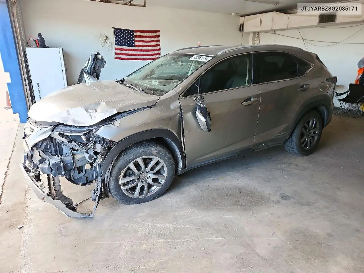 LEXUS NX 2016, VIN JTJYARBZ8G2035171