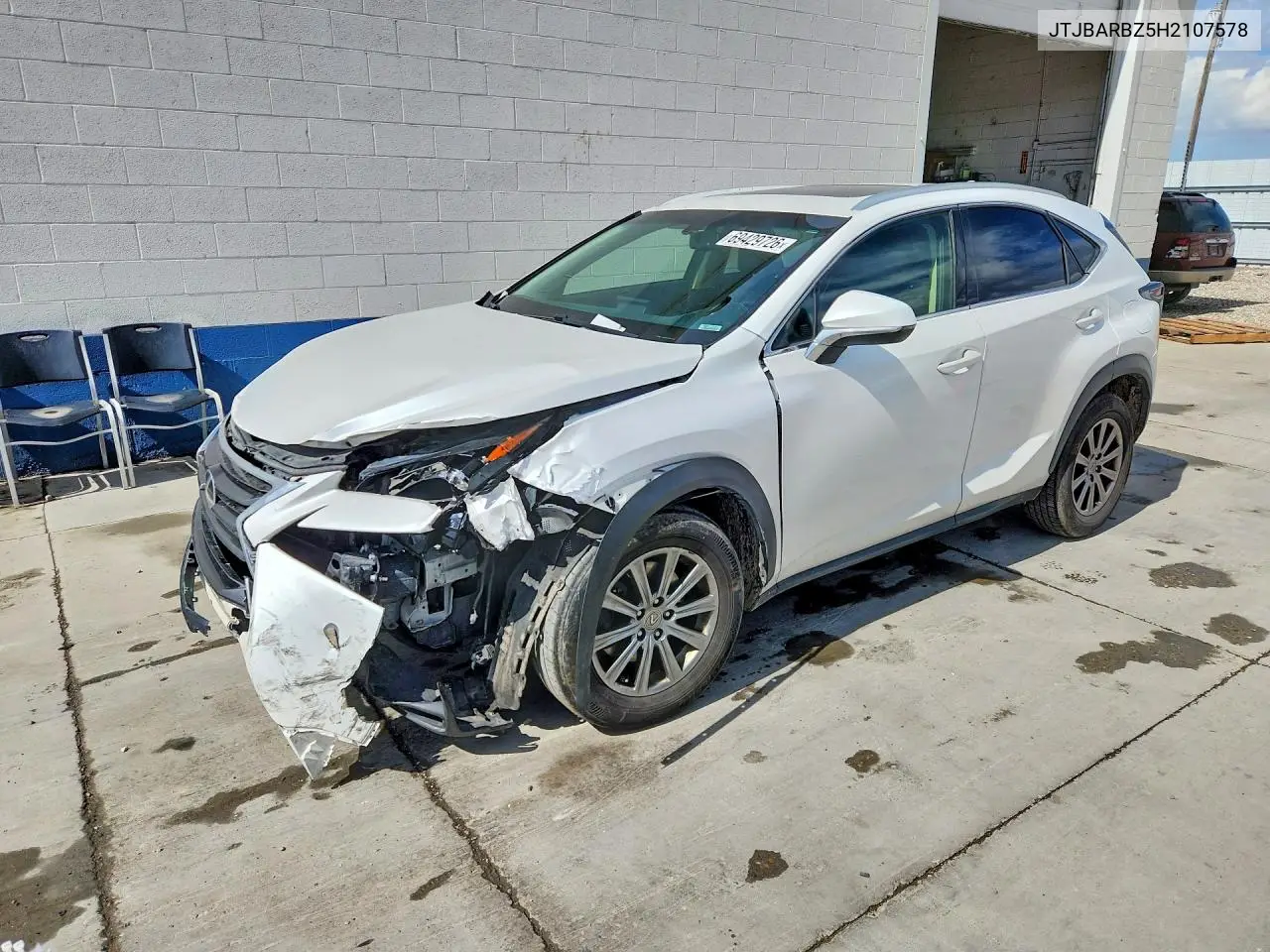 LEXUS NX 2017, VIN JTJBARBZ5H2107578