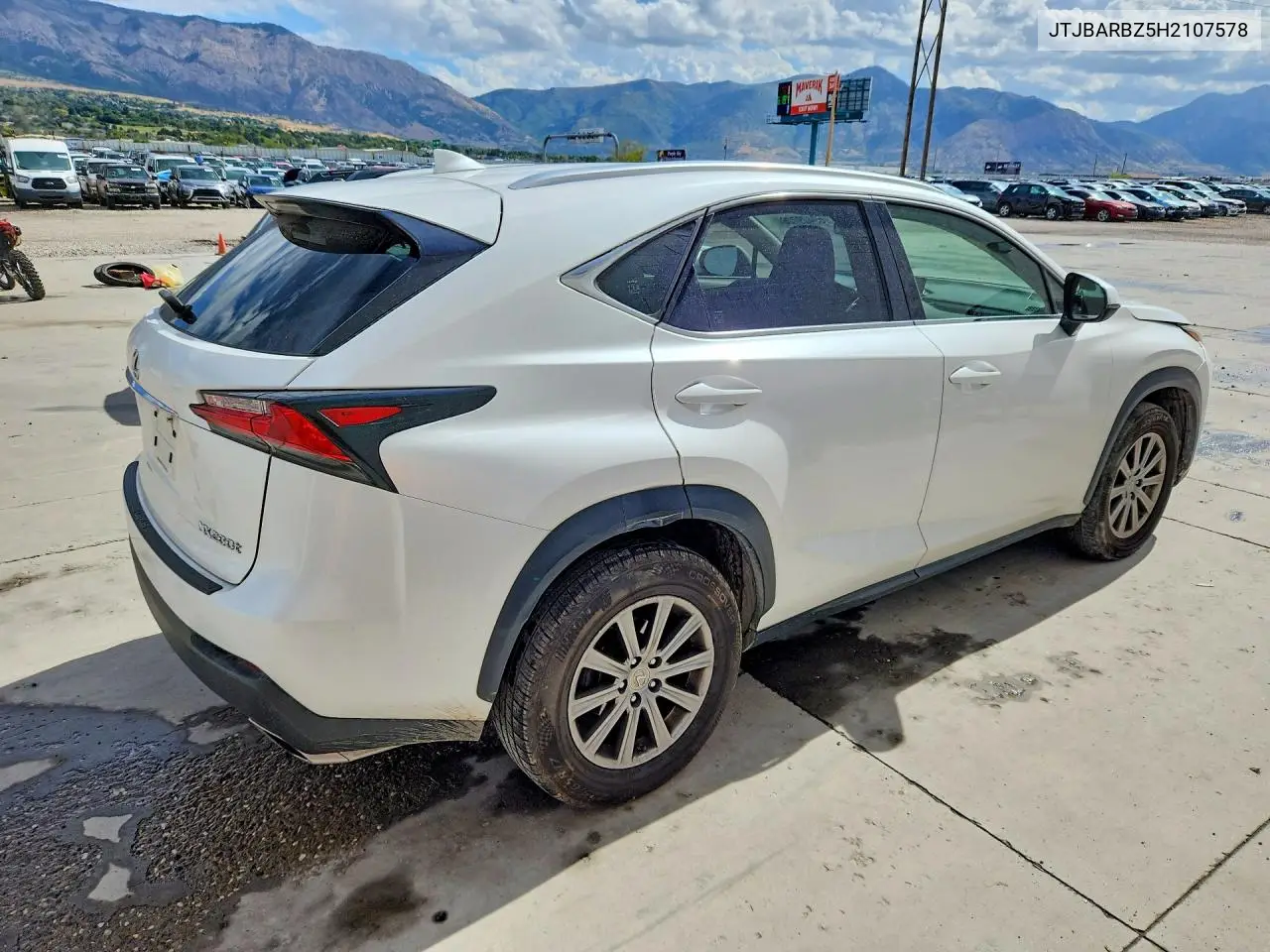 2017 LEXUS NX VIN JTJBARBZ5H2107578 — фото 3