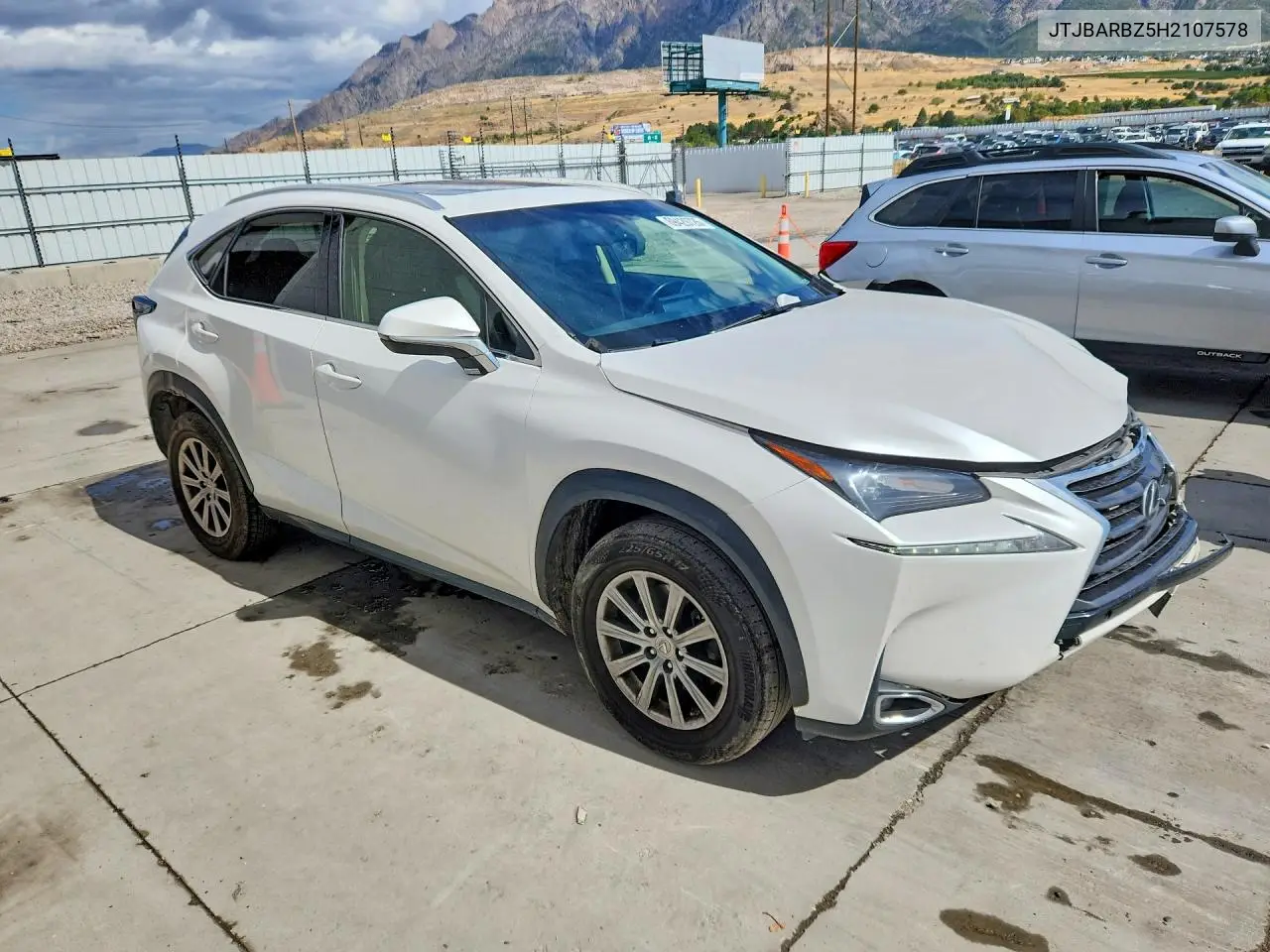 2017 LEXUS NX VIN JTJBARBZ5H2107578 — фото 4