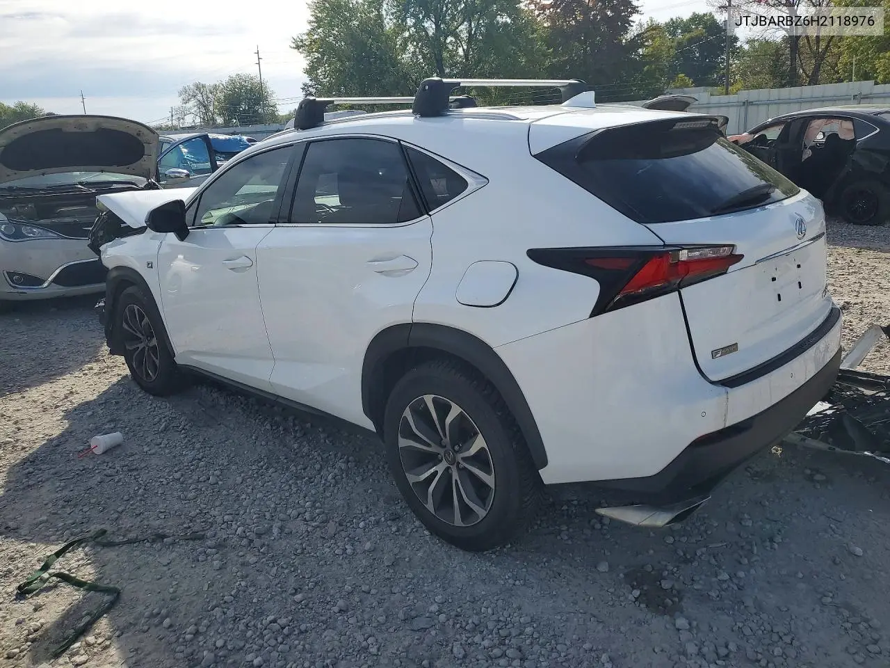 2017 LEXUS NX VIN JTJBARBZ6H2118976 — фото 2
