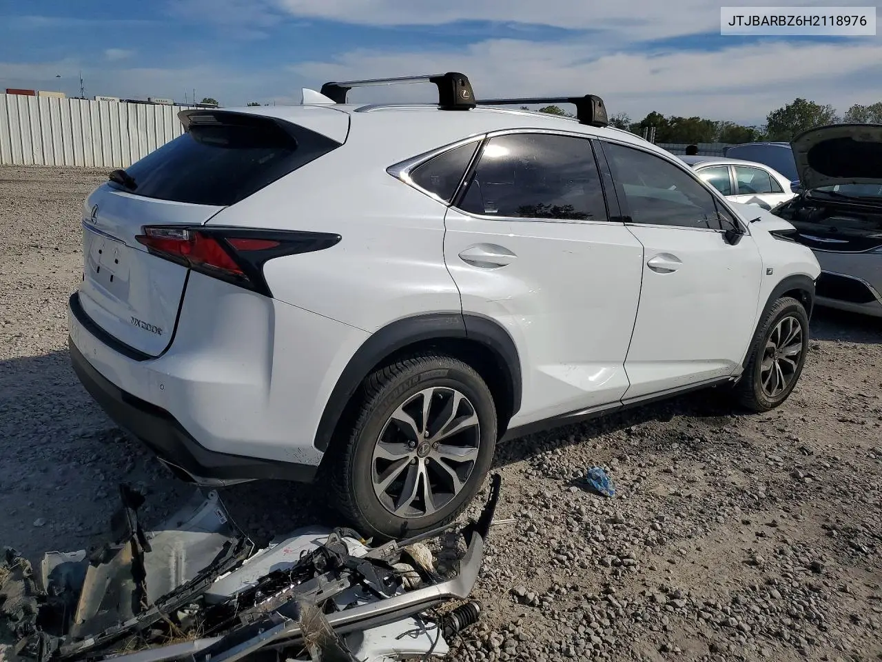 2017 LEXUS NX VIN JTJBARBZ6H2118976 — фото 3