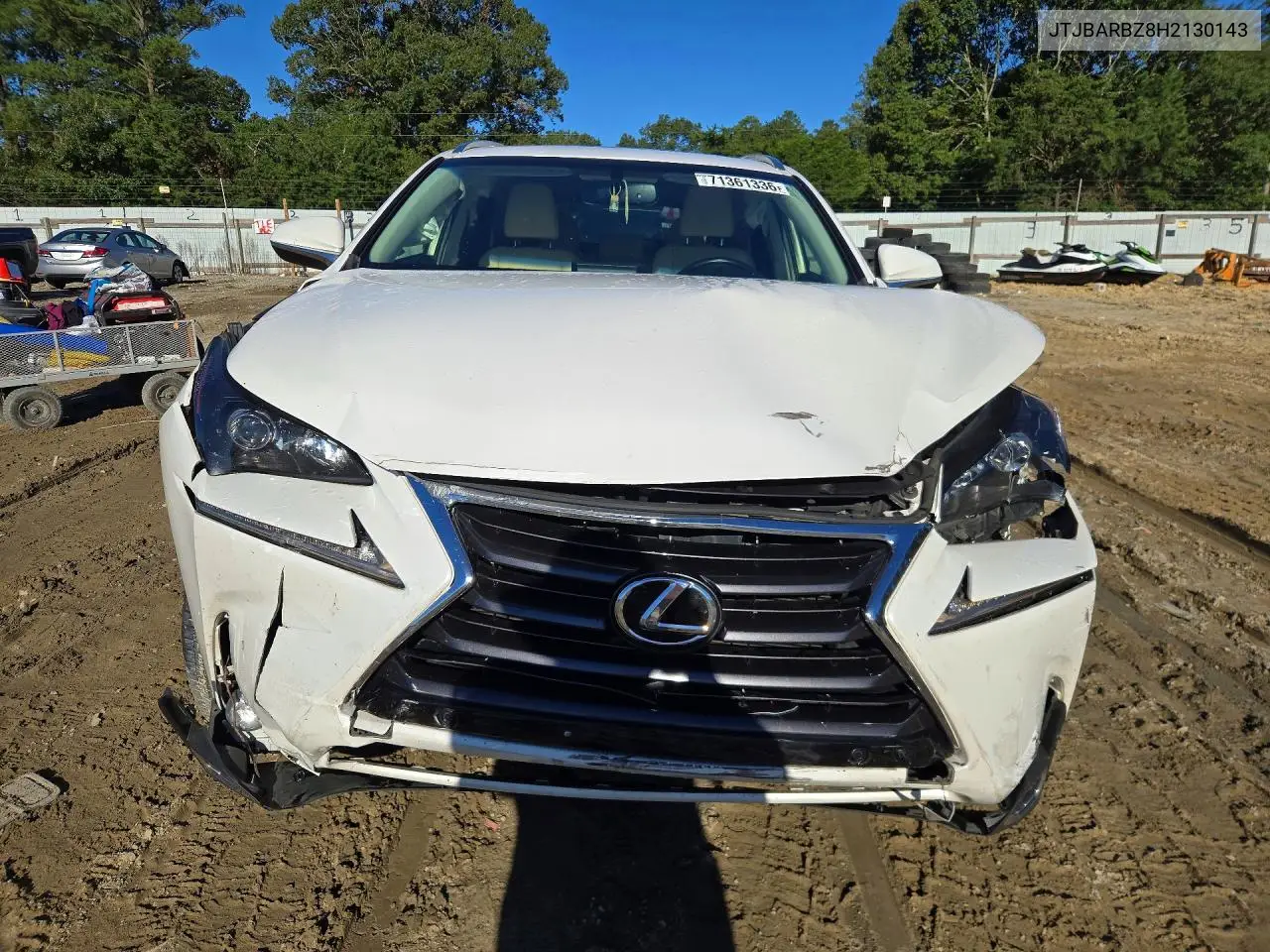 2017 LEXUS NX VIN JTJBARBZ8H2130143 — фото 5