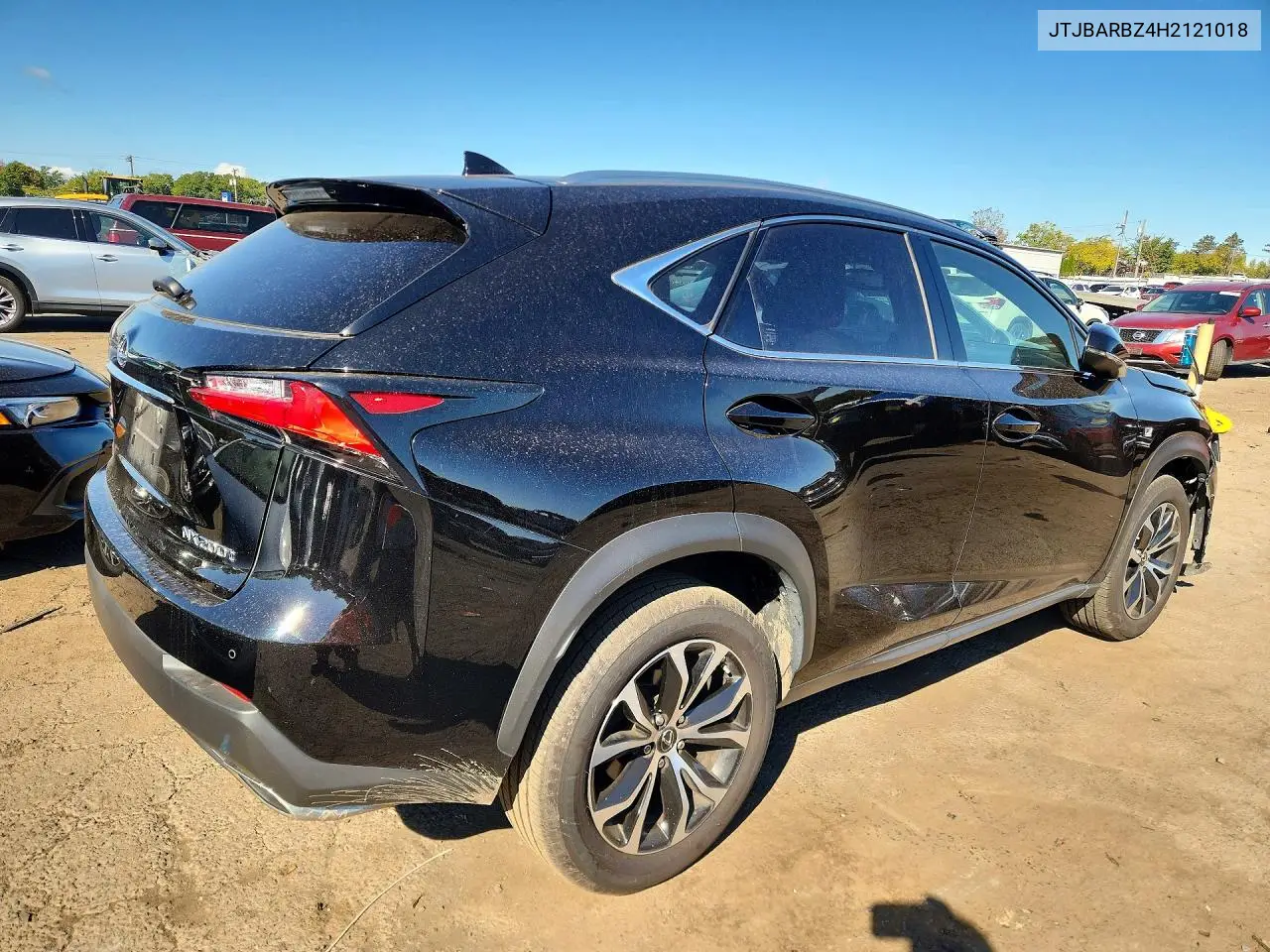 2017 LEXUS NX VIN JTJBARBZ4H2121018 — фото 3