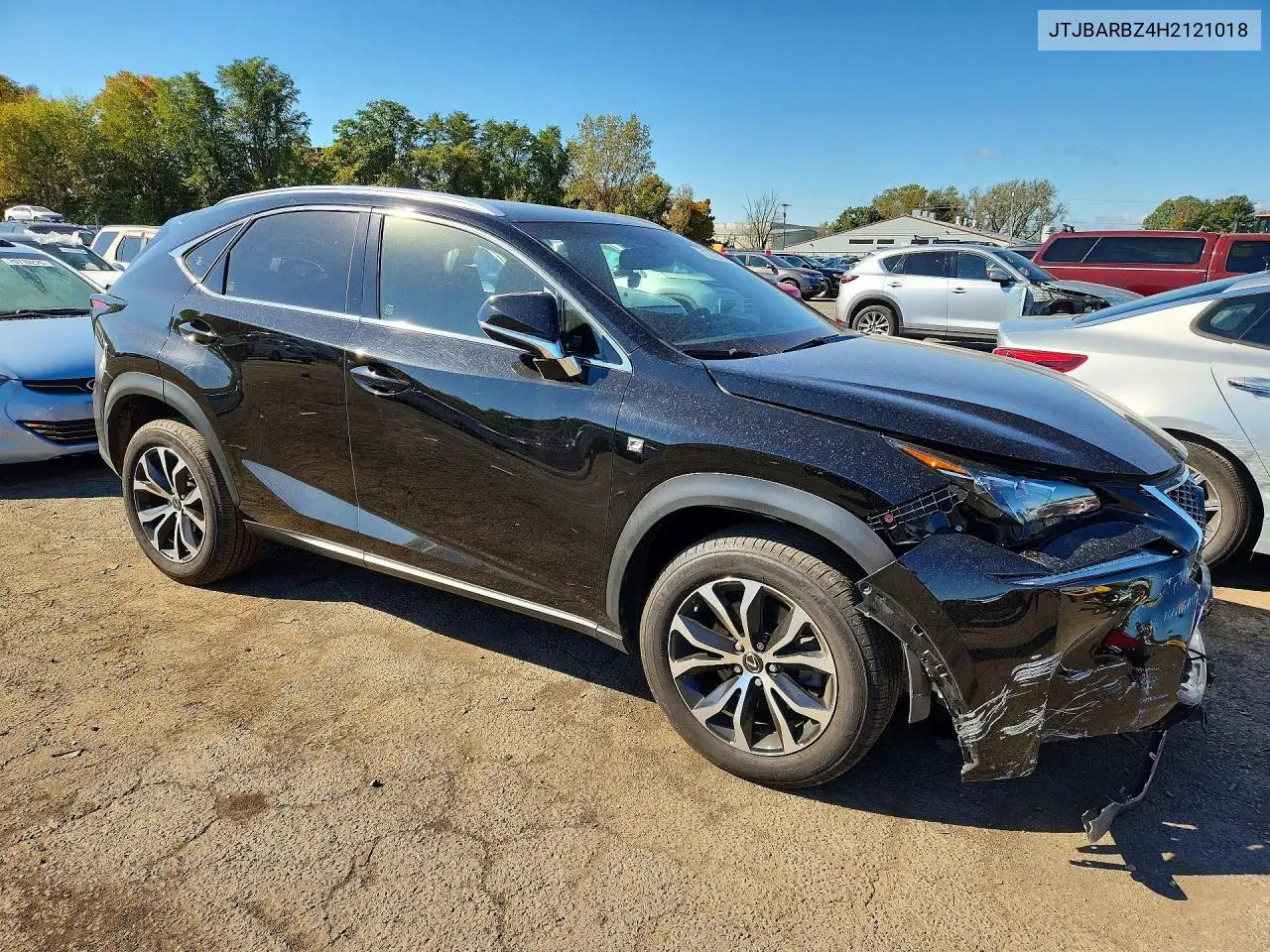 2017 LEXUS NX VIN JTJBARBZ4H2121018 — фото 4