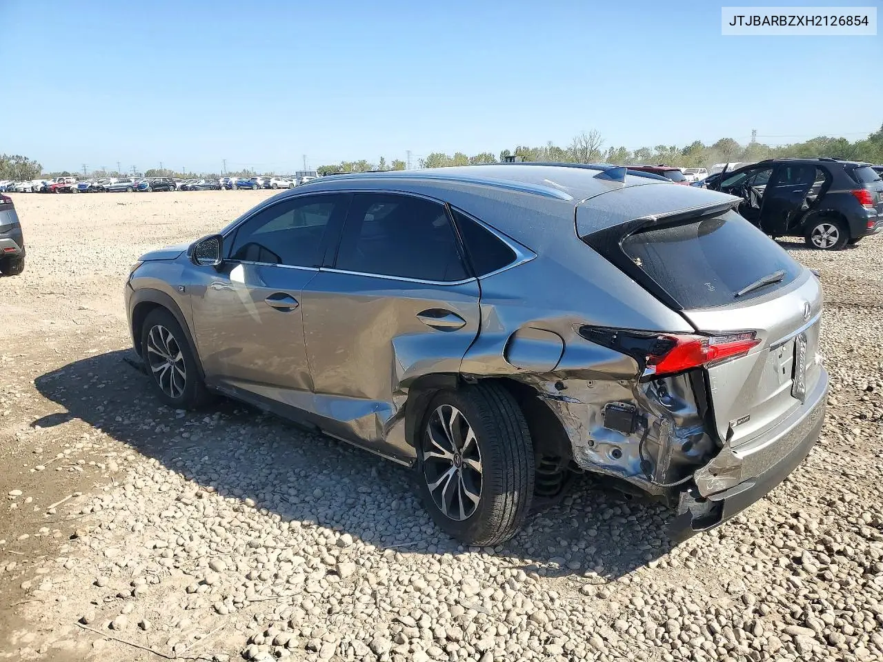 2017 LEXUS NX VIN JTJBARBZXH2126854 — фото 2