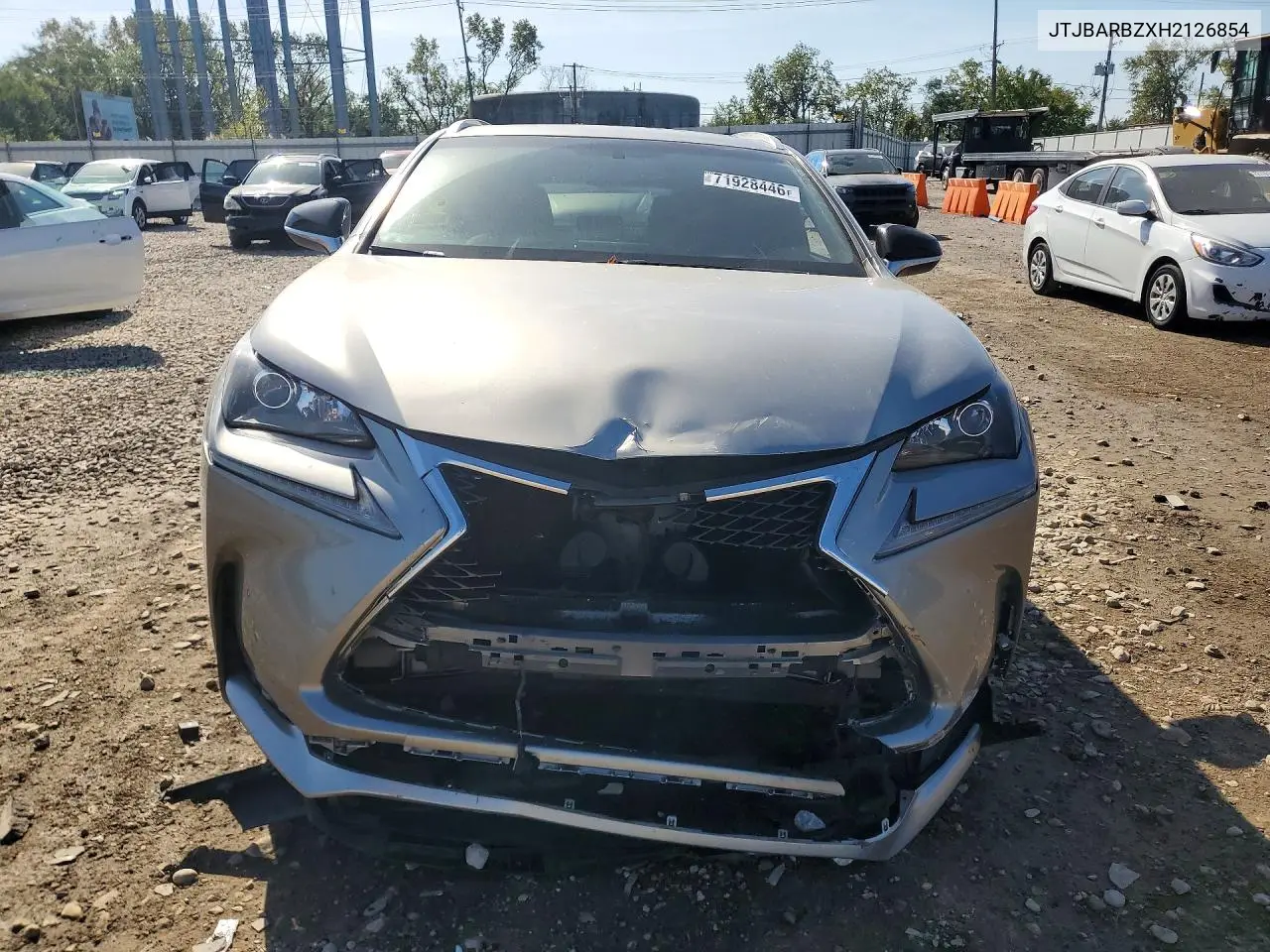 2017 LEXUS NX VIN JTJBARBZXH2126854 — фото 5