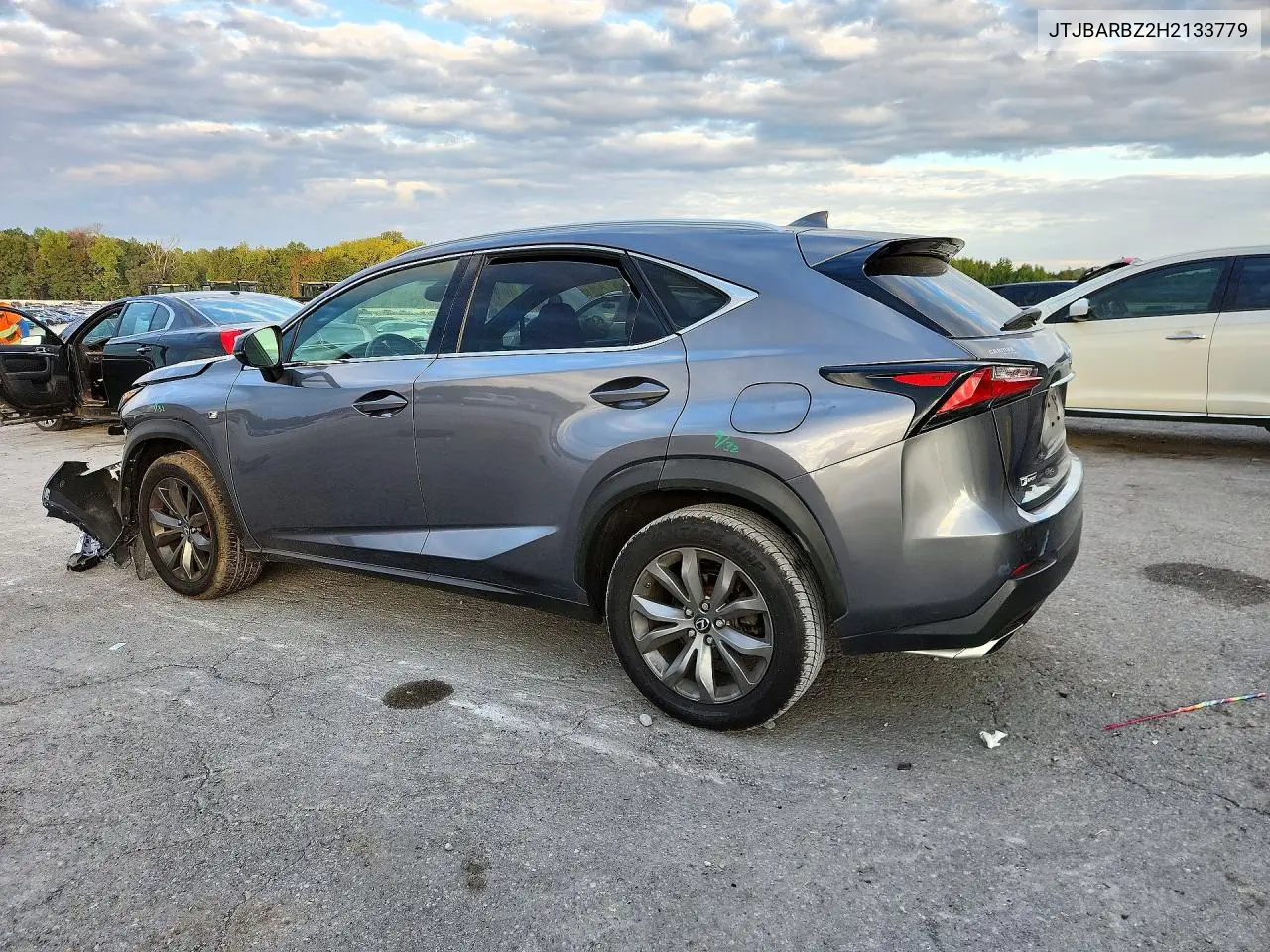 2017 LEXUS NX VIN JTJBARBZ2H2133779 — фото 2