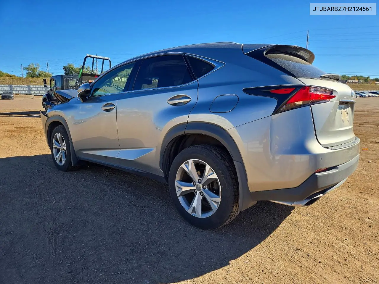 2017 LEXUS NX VIN JTJBARBZ7H2124561 — фото 2