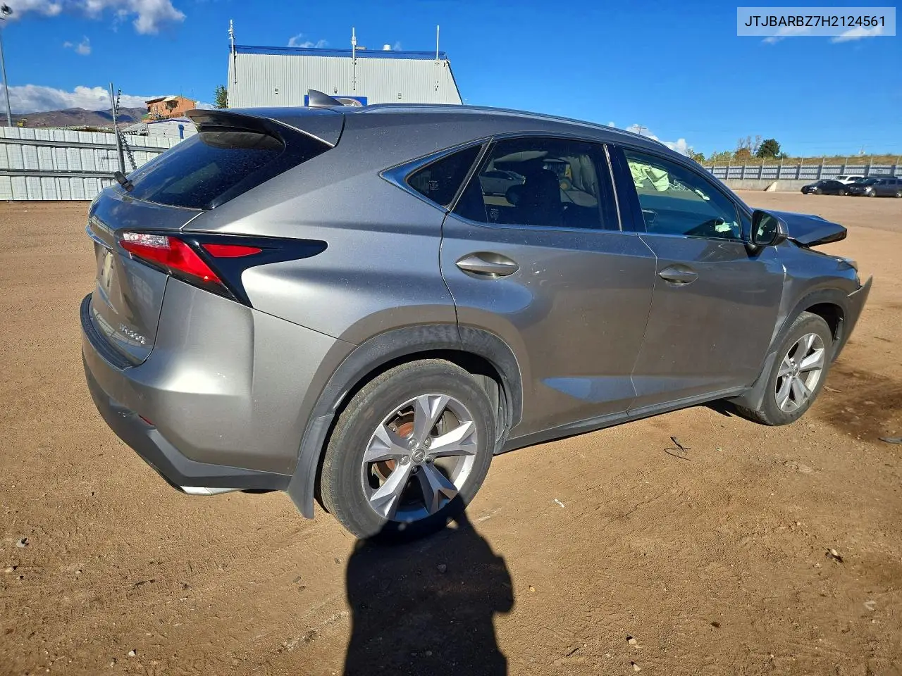 2017 LEXUS NX VIN JTJBARBZ7H2124561 — фото 3