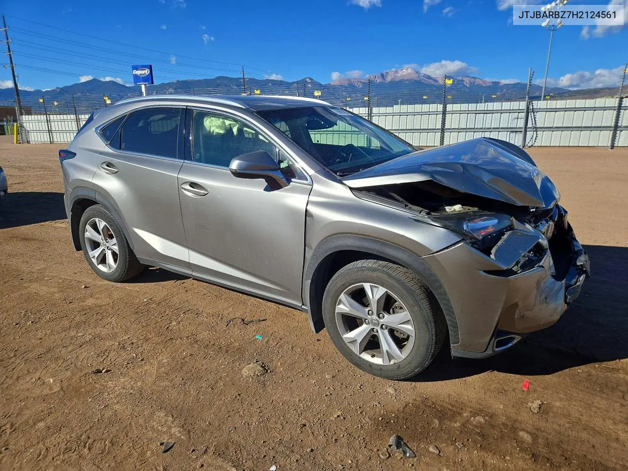 2017 LEXUS NX VIN JTJBARBZ7H2124561 — фото 4
