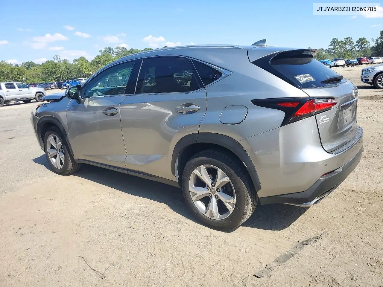 2017 LEXUS NX VIN JTJYARBZ2H2069785 — фото 2