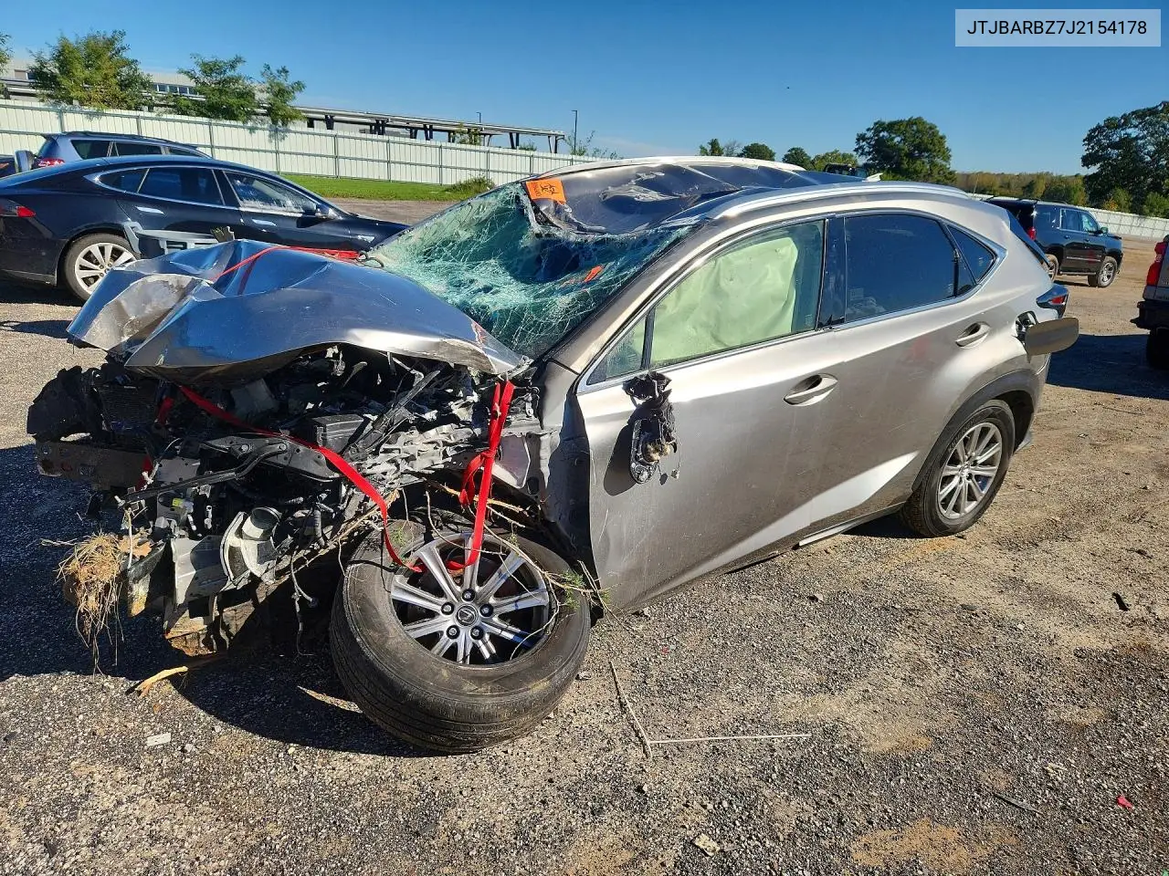 LEXUS NX 2018, VIN JTJBARBZ7J2154178
