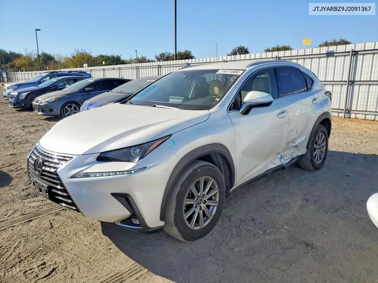 LEXUS NX 2018, VIN JTJYARBZ9J2091367