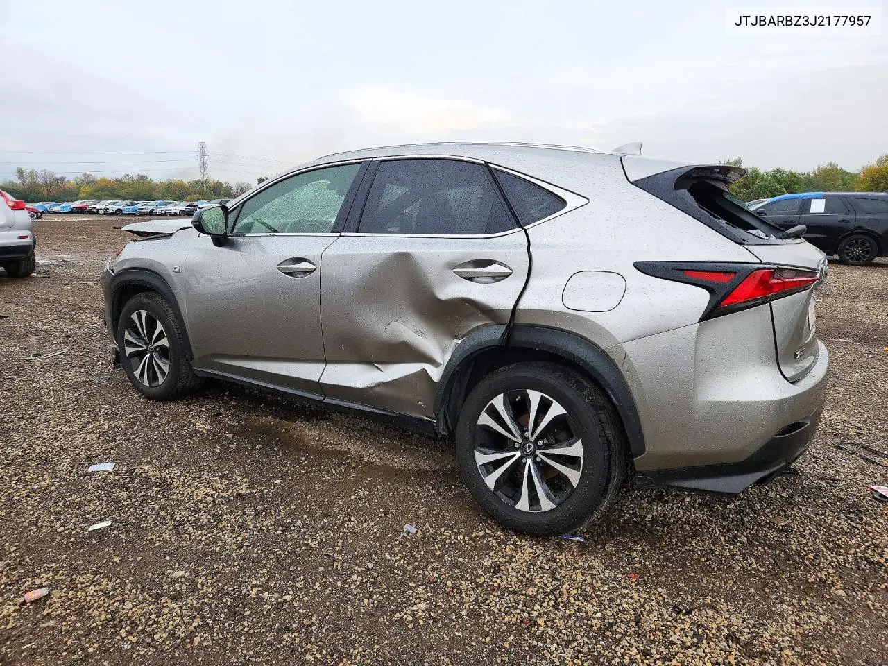 2018 LEXUS NX VIN JTJBARBZ3J2177957 — фото 2