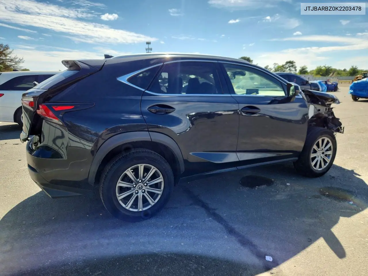 2019 LEXUS NX VIN JTJBARBZ0K2203478 — фото 3