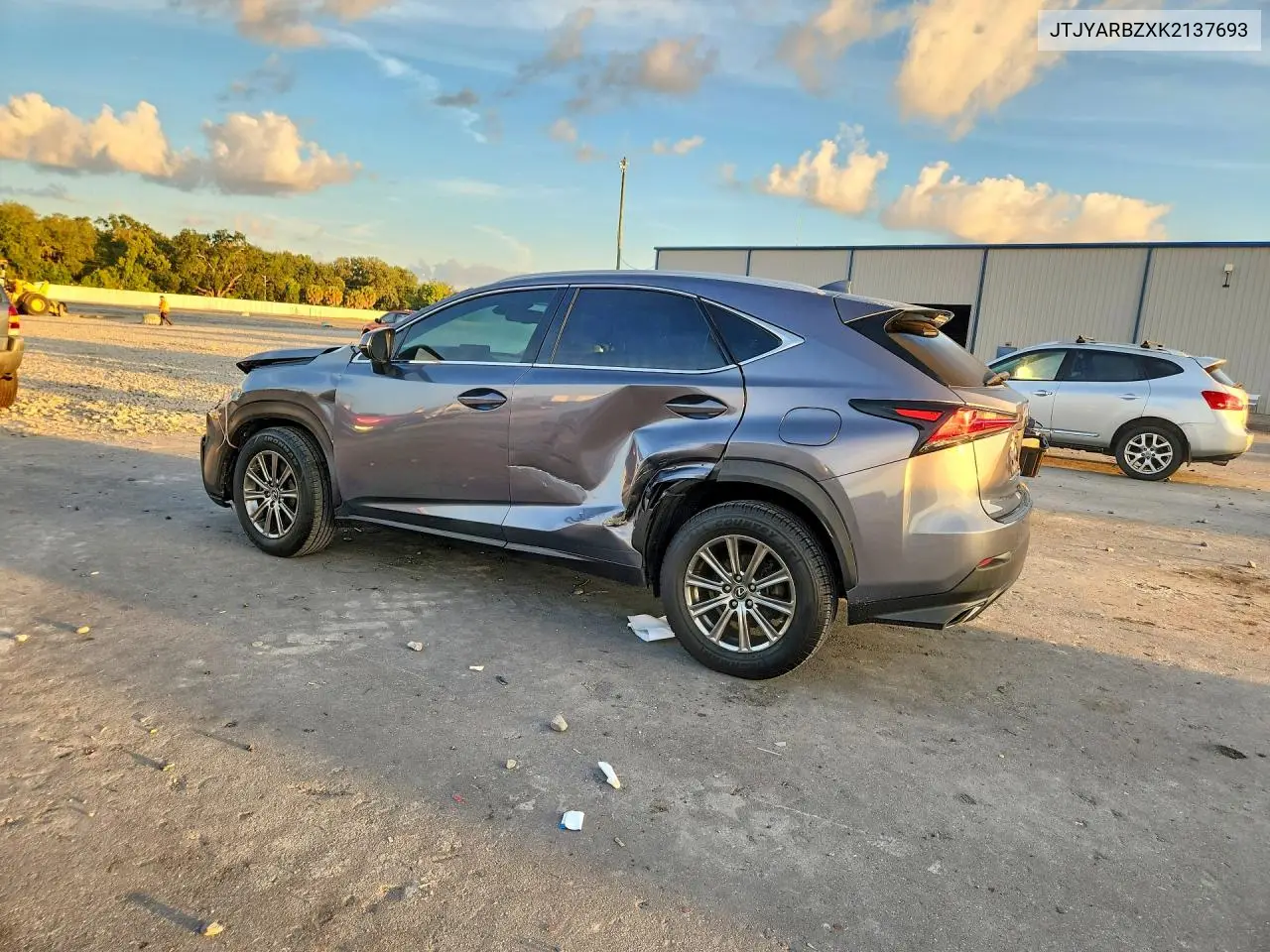 2019 LEXUS NX VIN JTJYARBZXK2137693 — фото 2