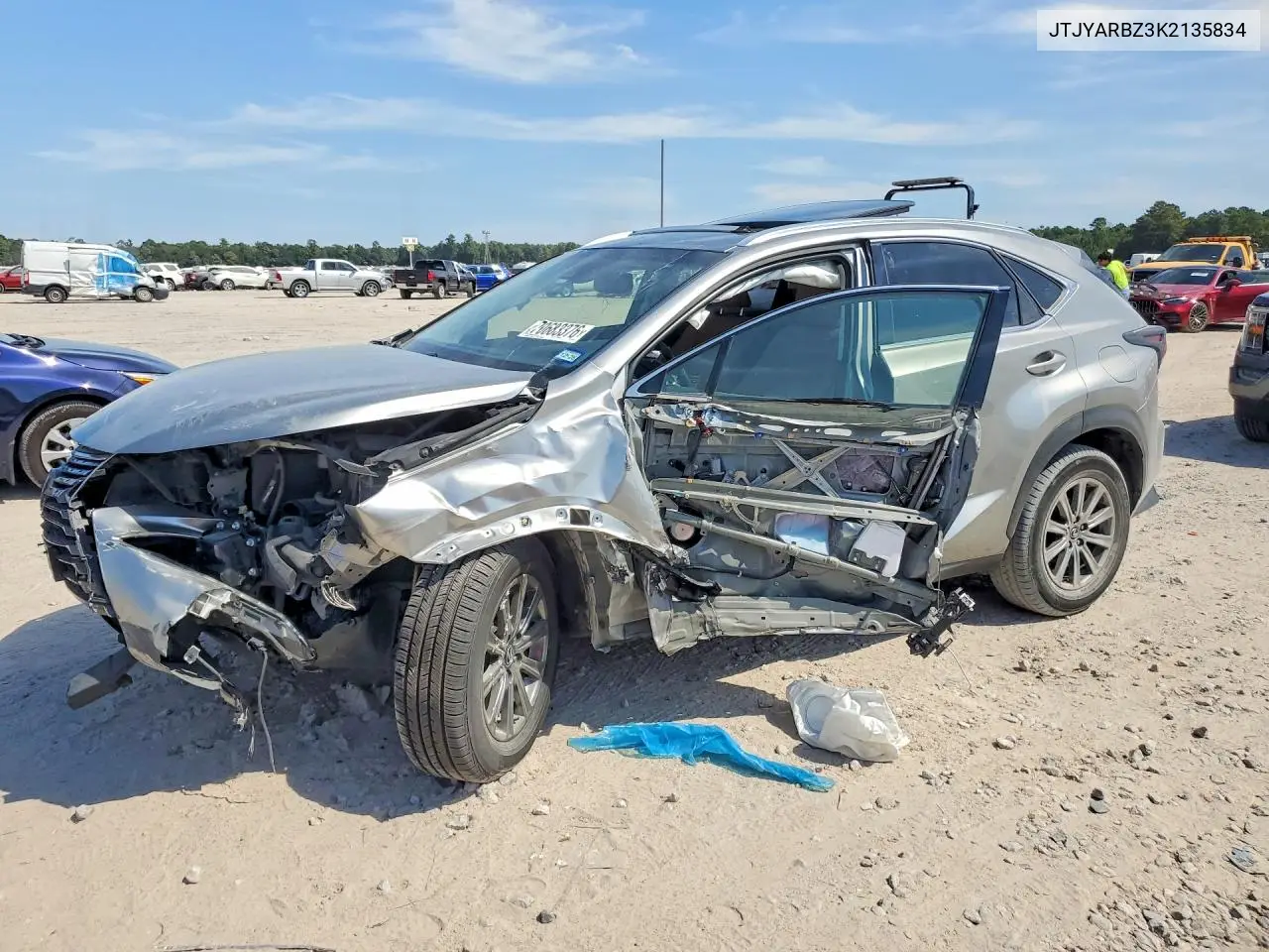 LEXUS NX 2019, VIN JTJYARBZ3K2135834