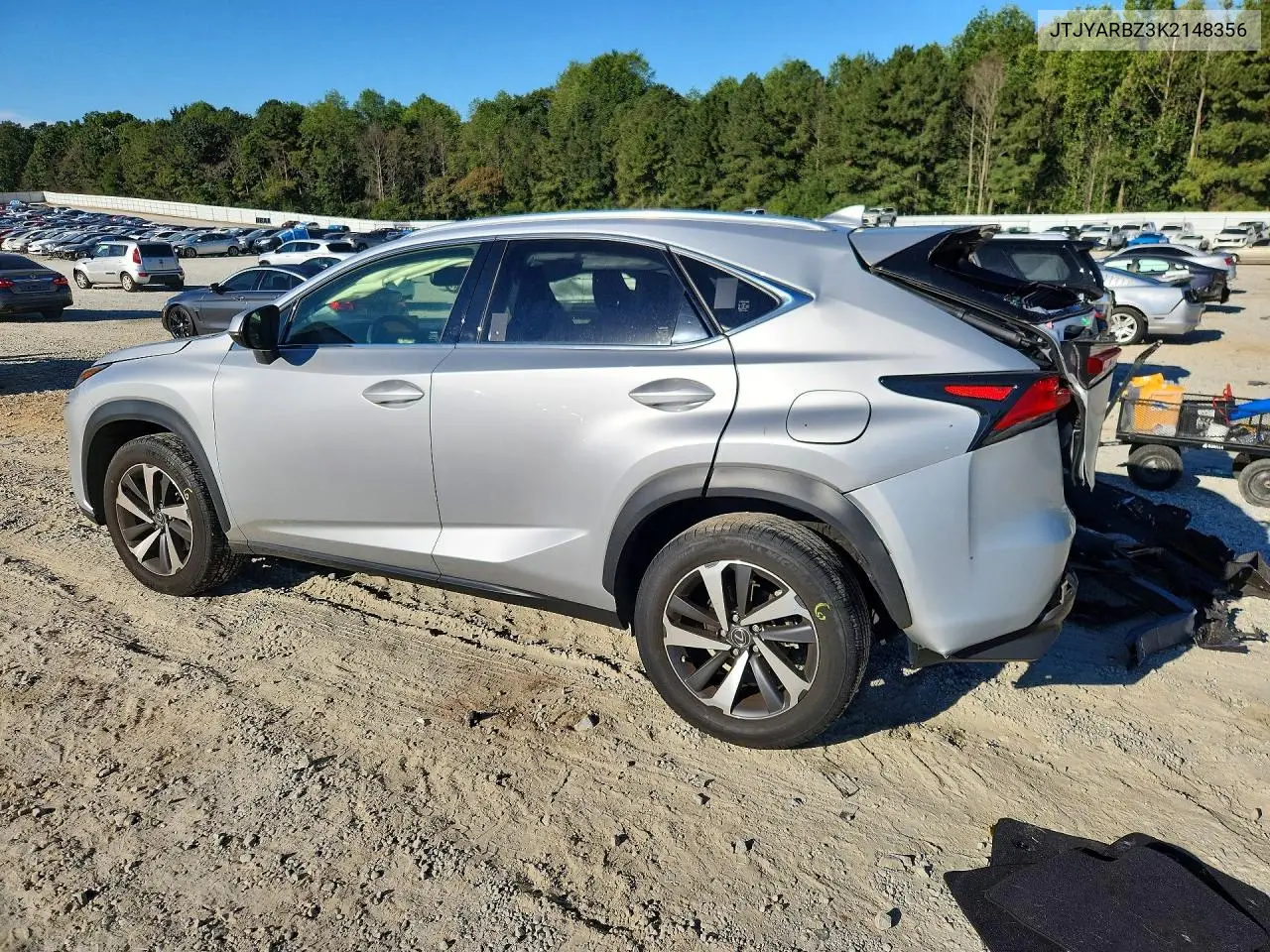 2019 LEXUS NX VIN JTJYARBZ3K2148356 — фото 2