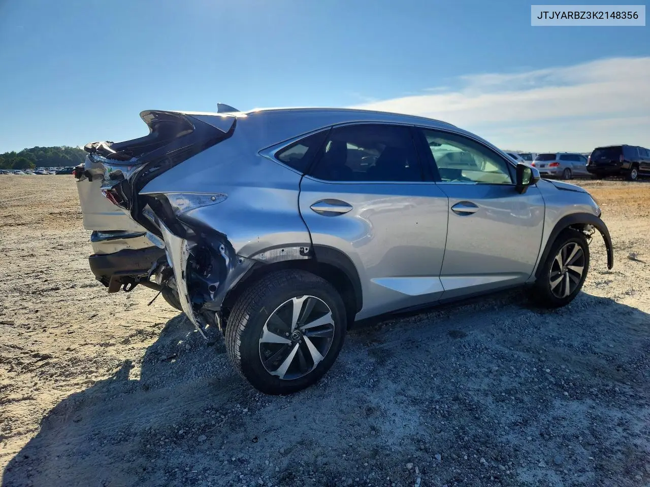 2019 LEXUS NX VIN JTJYARBZ3K2148356 — фото 3