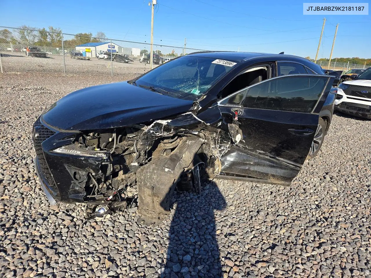 LEXUS NX 2019, VIN JTJBARBZ9K2181187