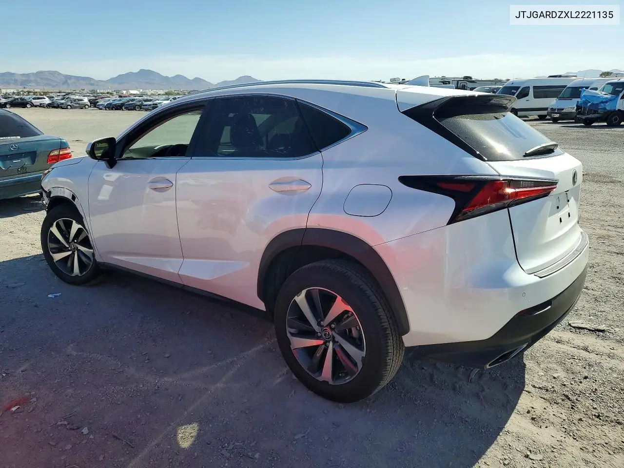 2020 LEXUS NX VIN JTJGARDZXL2221135 — фото 2