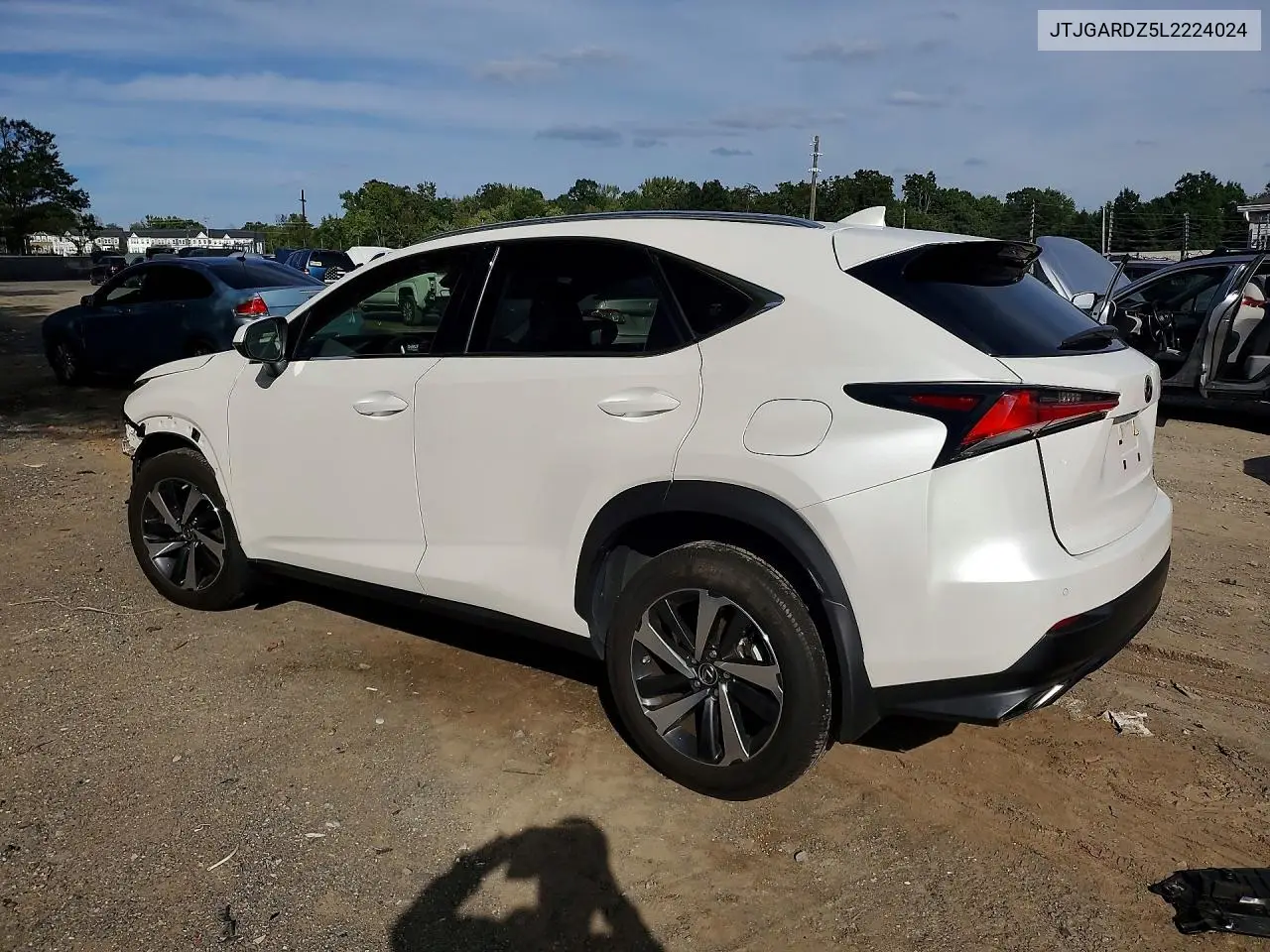 2020 LEXUS NX VIN JTJGARDZ5L2224024 — фото 2