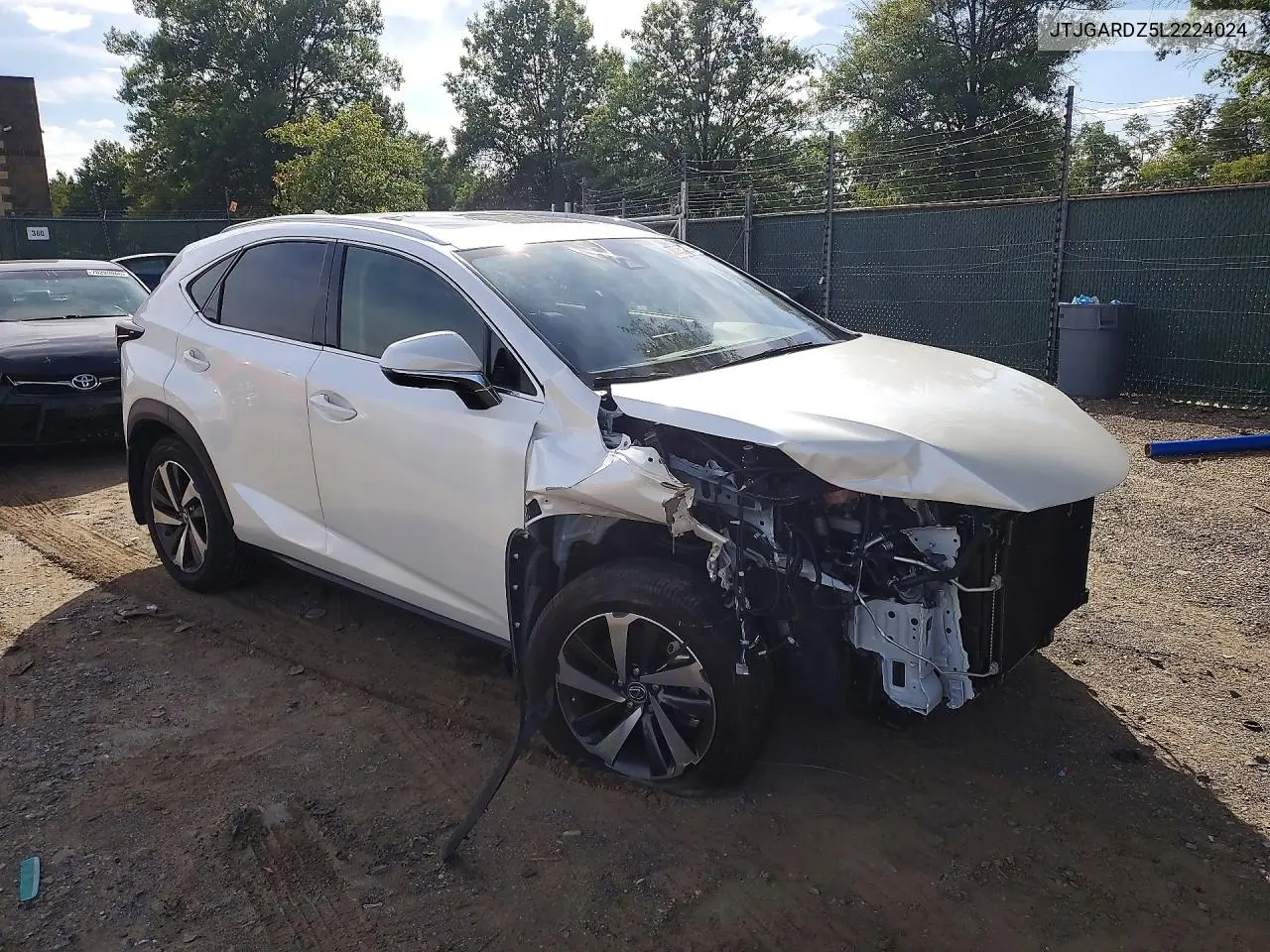2020 LEXUS NX VIN JTJGARDZ5L2224024 — фото 4