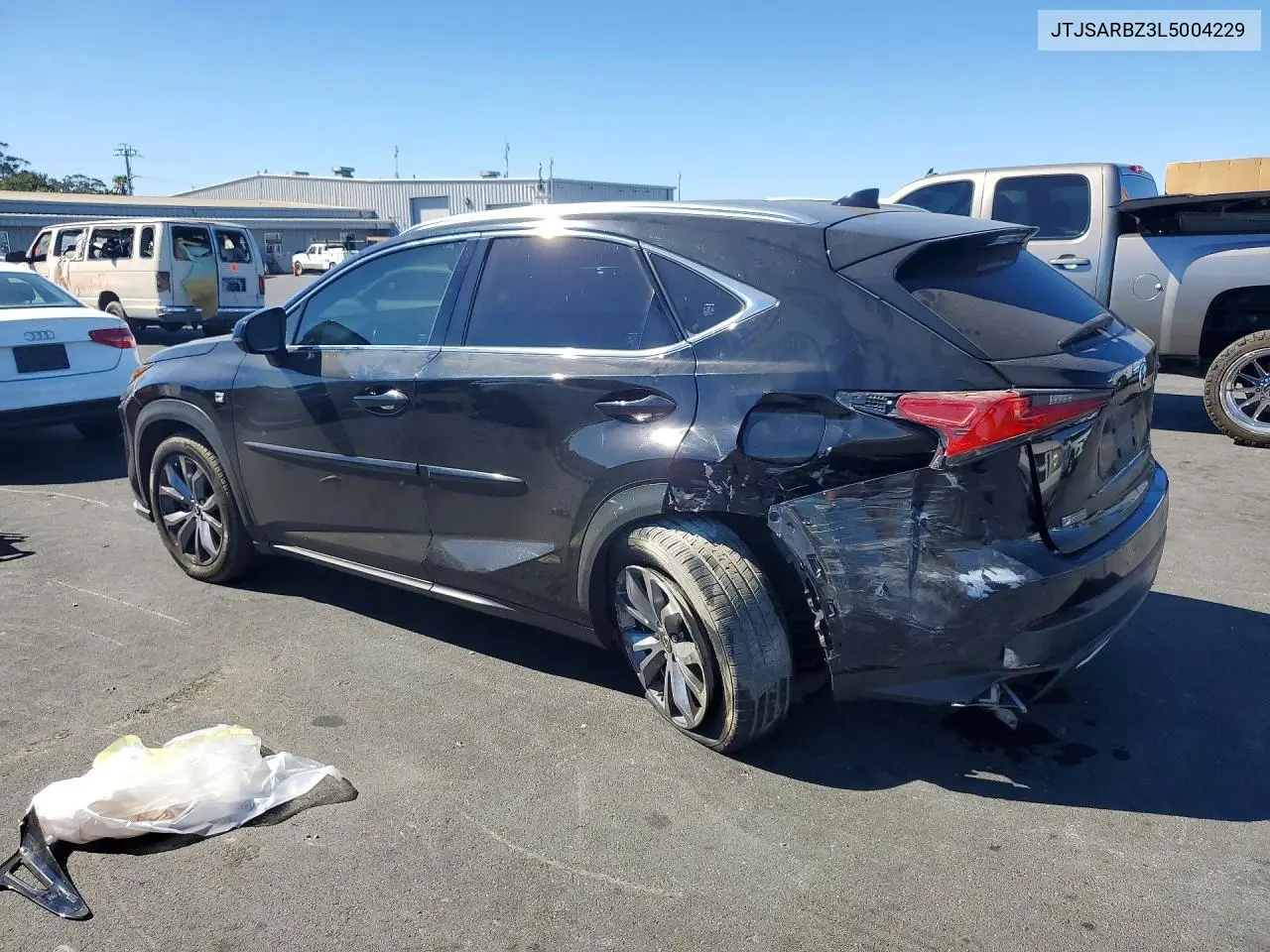 2020 LEXUS NX VIN JTJSARBZ3L5004229 — фото 2