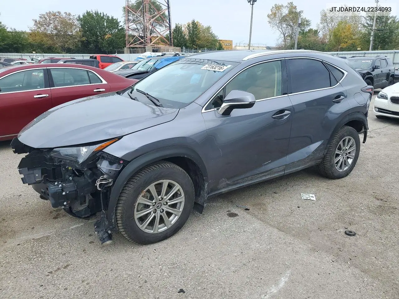 LEXUS NX 2020, VIN JTJDARDZ4L2234093