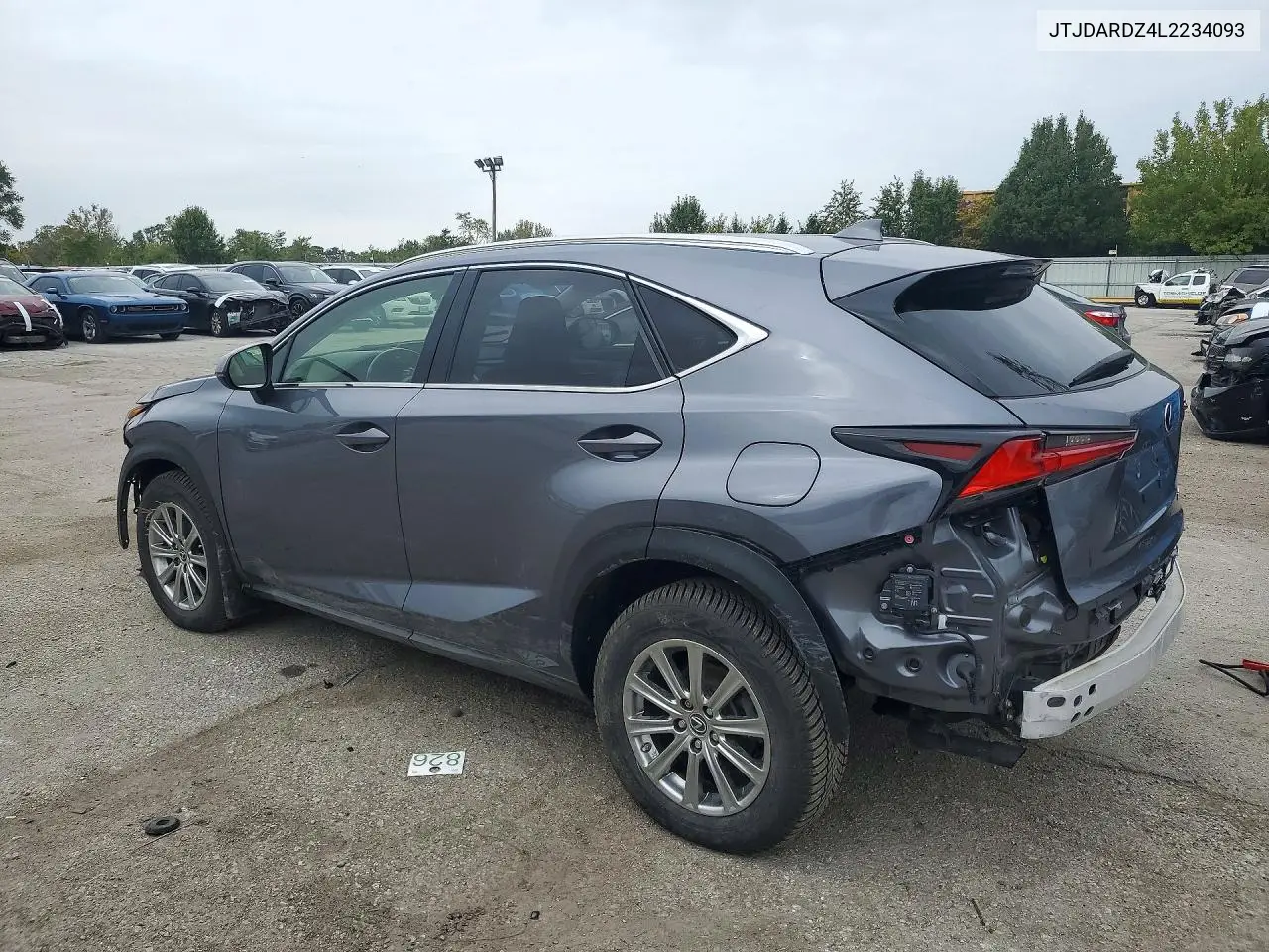 2020 LEXUS NX VIN JTJDARDZ4L2234093 — фото 2