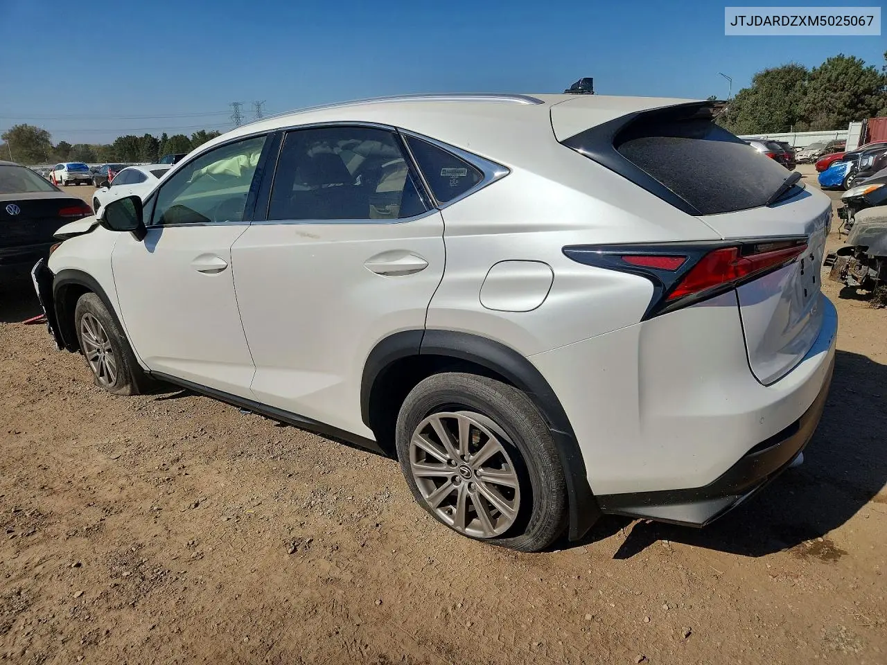 2021 LEXUS NX VIN JTJDARDZXM5025067 — фото 2