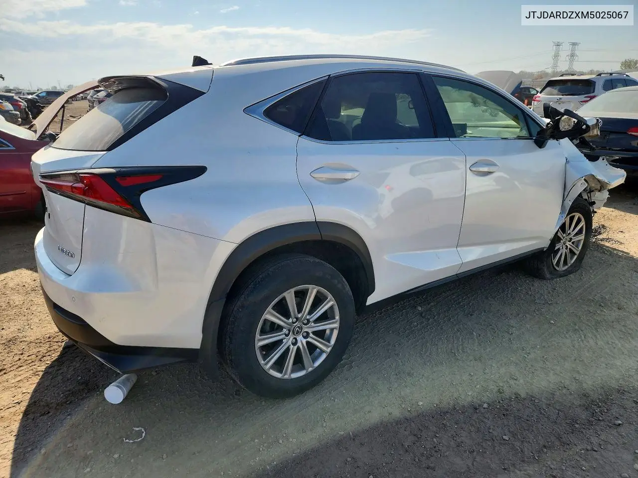 2021 LEXUS NX VIN JTJDARDZXM5025067 — фото 3