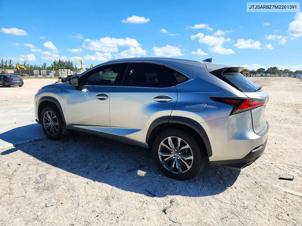 2021 LEXUS NX VIN JTJSARBZ7M2201391 — фото 2