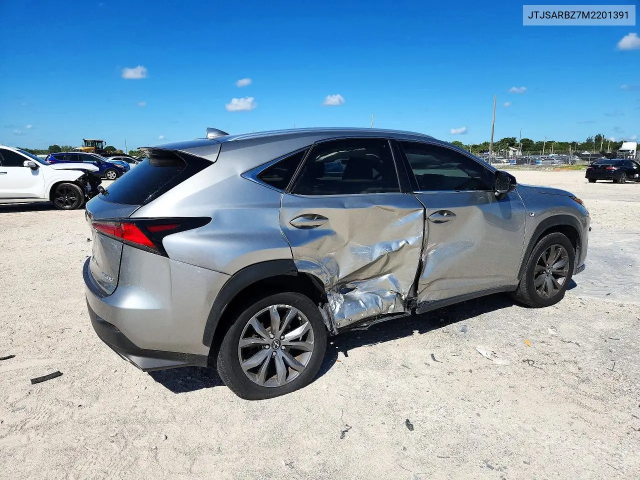 2021 LEXUS NX VIN JTJSARBZ7M2201391 — фото 3