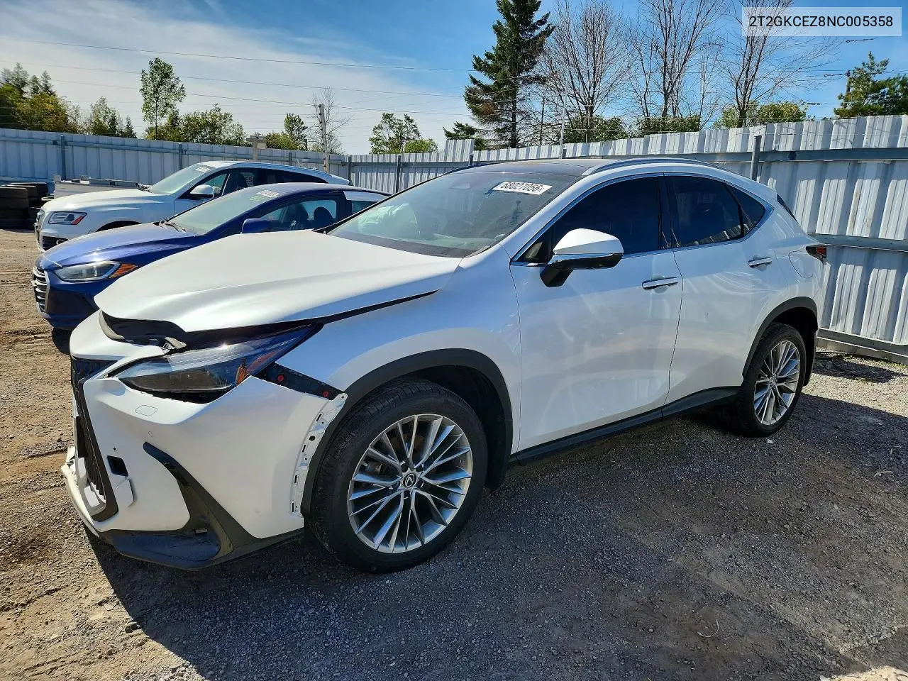 LEXUS NX 2022, VIN 2T2GKCEZ8NC005358