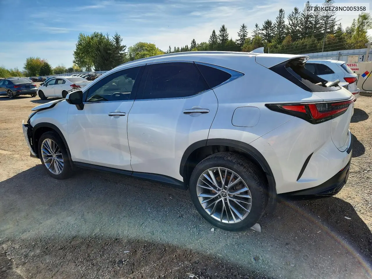 2022 LEXUS NX VIN 2T2GKCEZ8NC005358 — фото 2