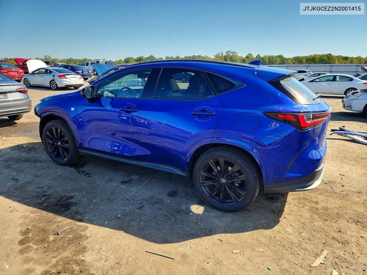 2022 LEXUS NX VIN JTJKGCEZ2N2001415 — фото 2