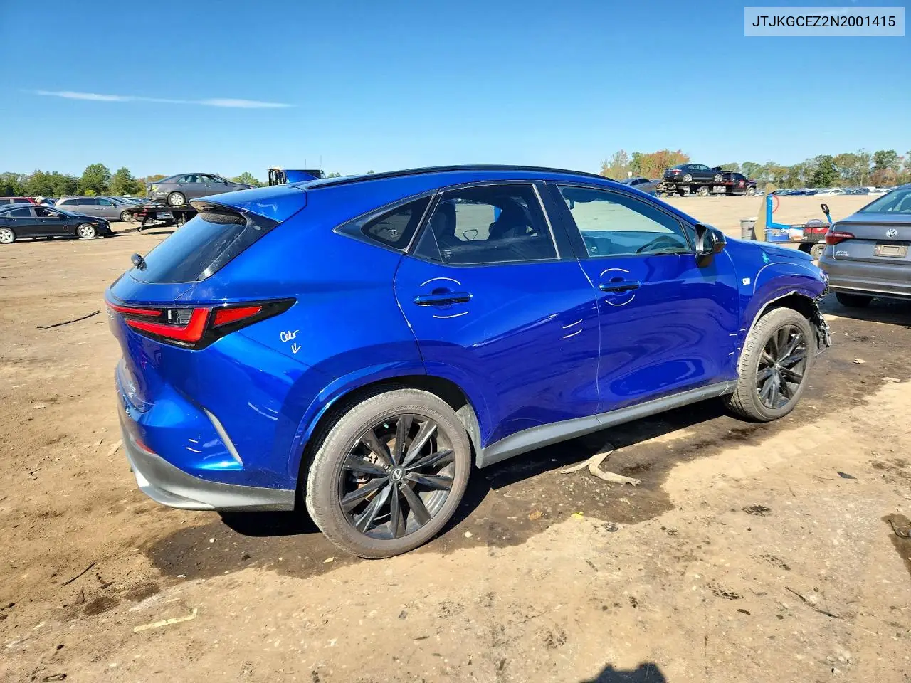 2022 LEXUS NX VIN JTJKGCEZ2N2001415 — фото 3