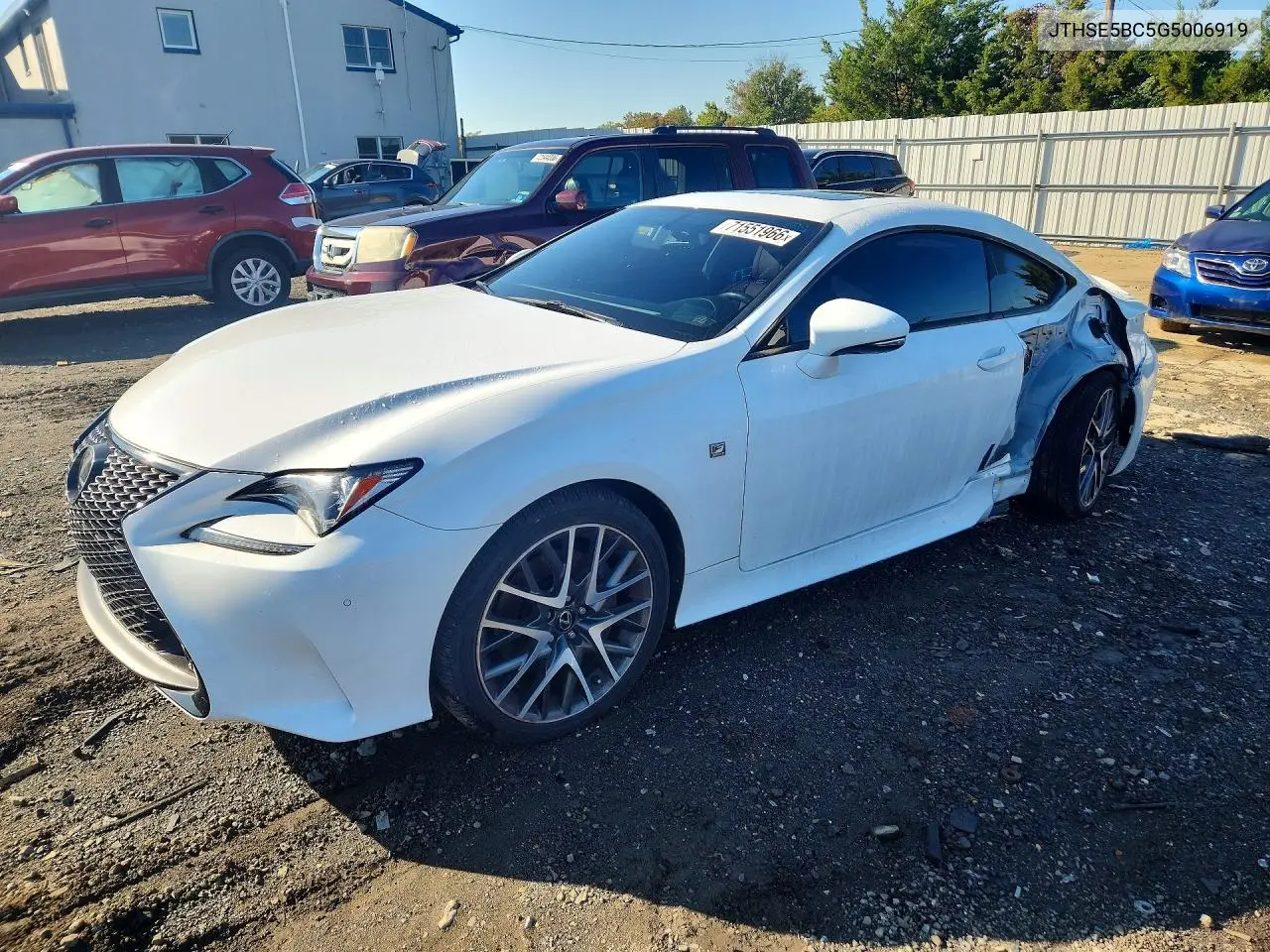 LEXUS RC 2016, VIN JTHSE5BC5G5006919