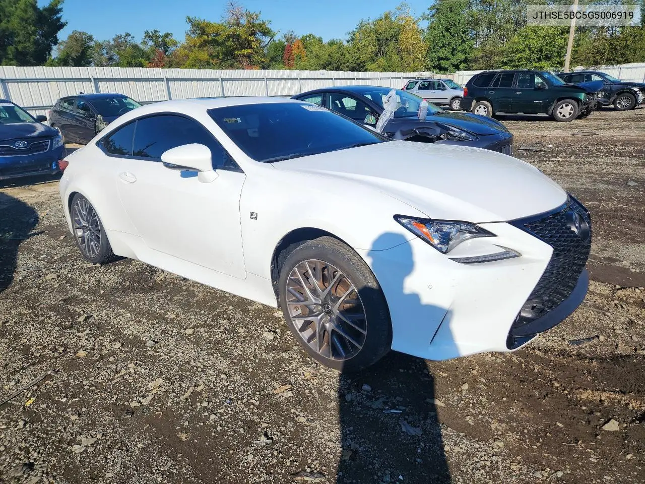 2016 LEXUS RC VIN JTHSE5BC5G5006919 — фото 4
