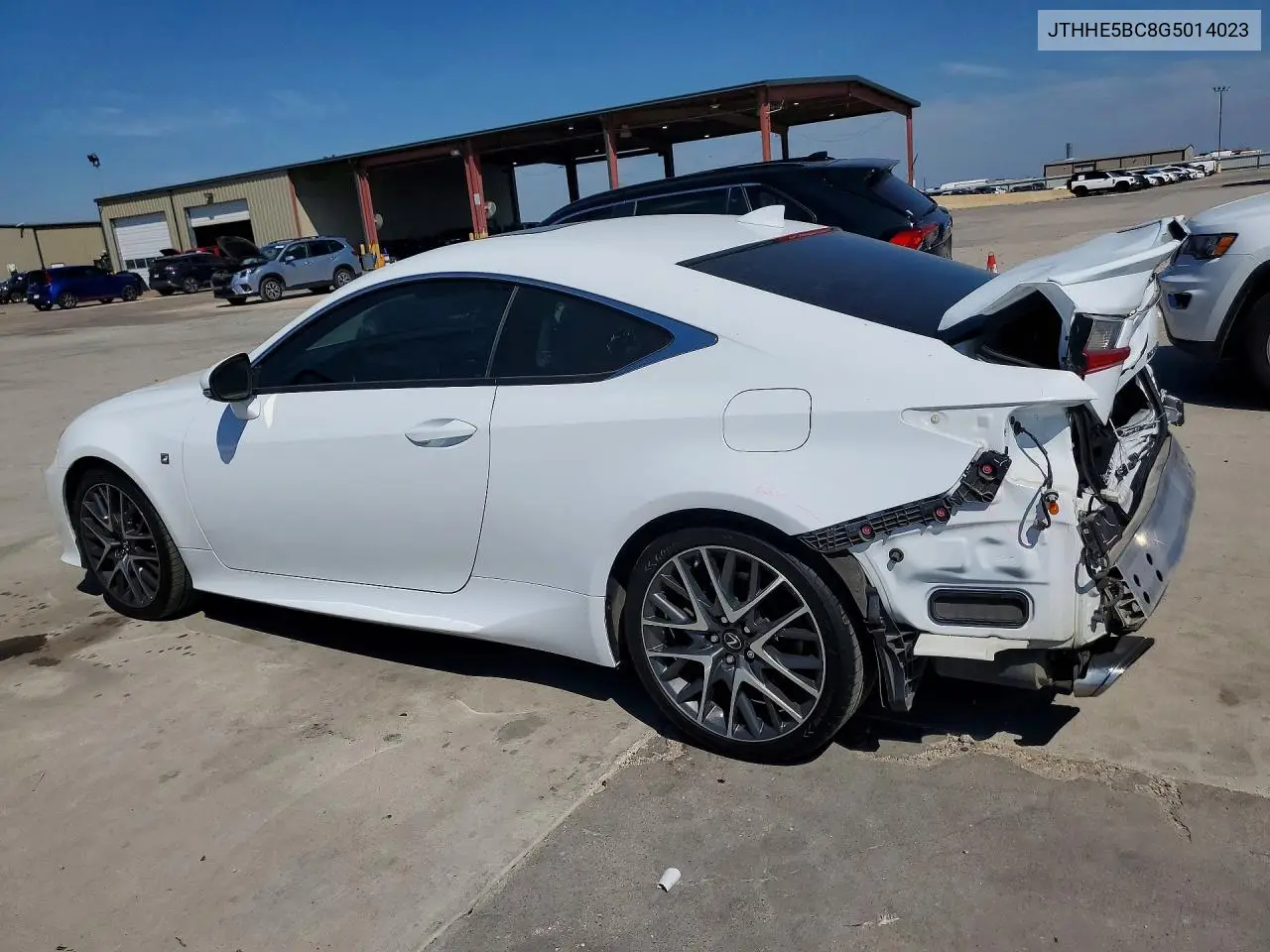 2016 LEXUS RC VIN JTHHE5BC8G5014023 — фото 2