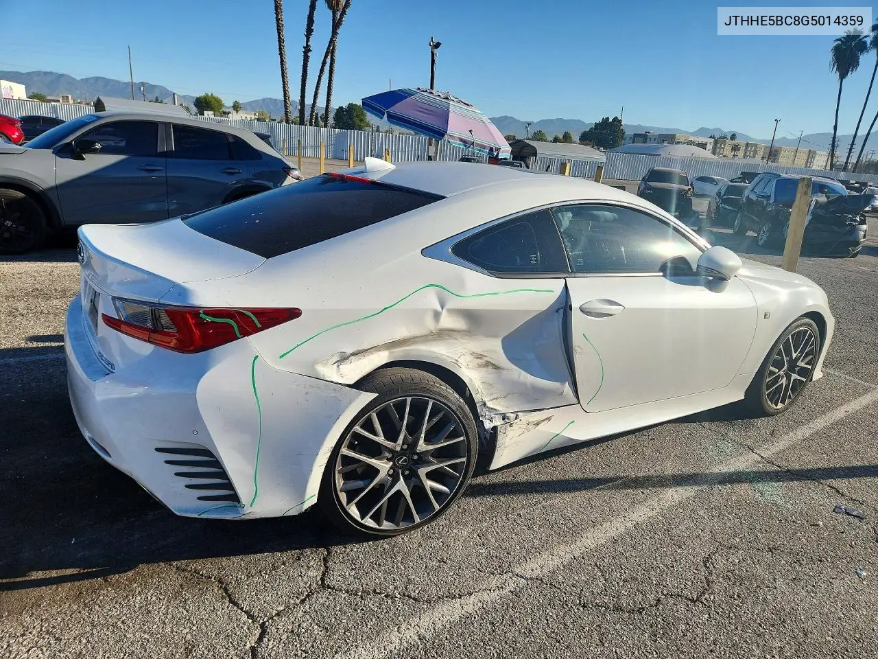 2016 LEXUS RC VIN JTHHE5BC8G5014359 — фото 3