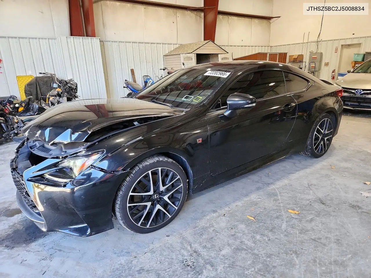 LEXUS RC 2018, VIN JTHSZ5BC2J5008834