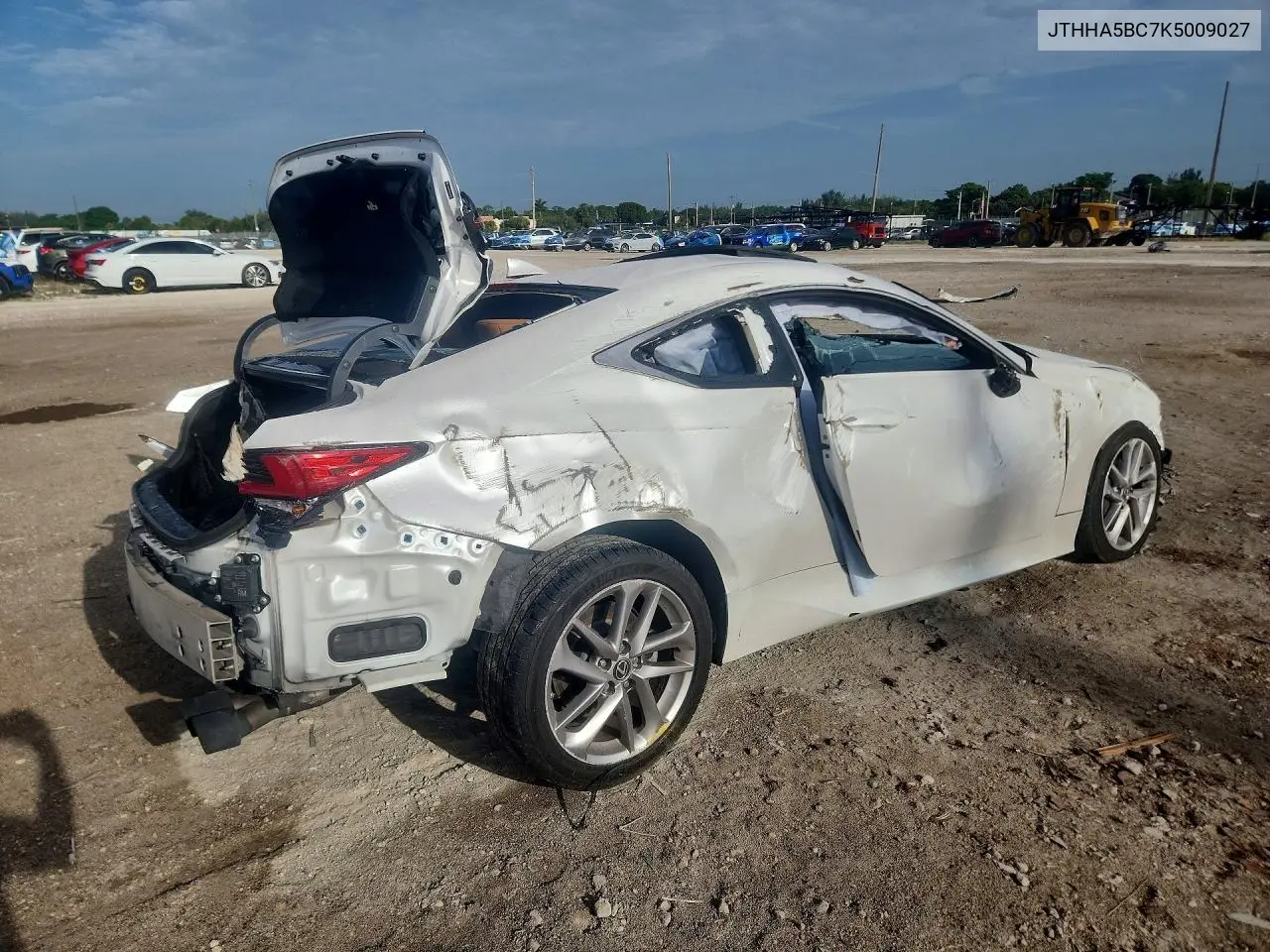 2019 LEXUS RC VIN JTHHA5BC7K5009027 — фото 3