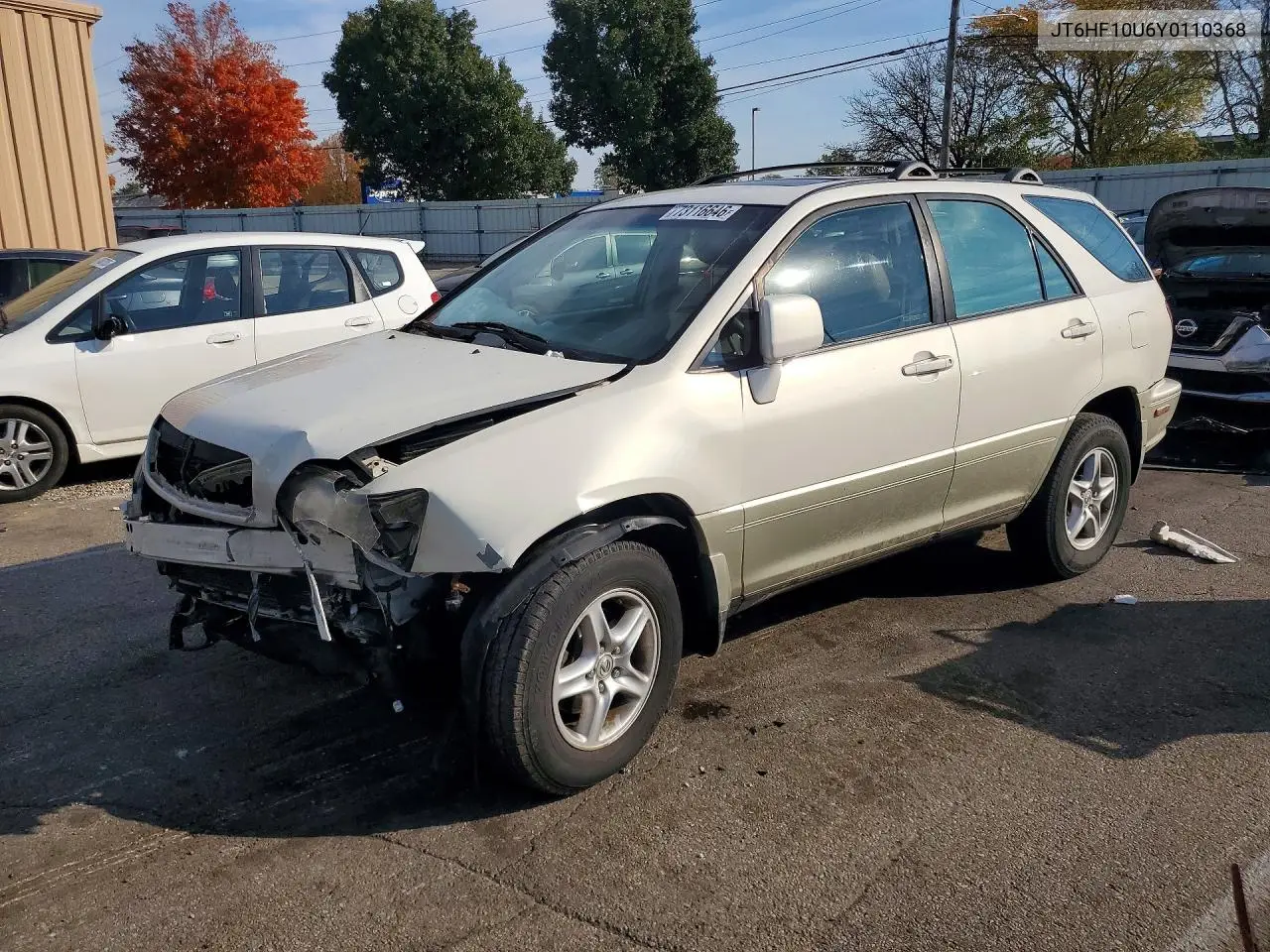 LEXUS RX 2000, VIN JT6HF10U6Y0110368